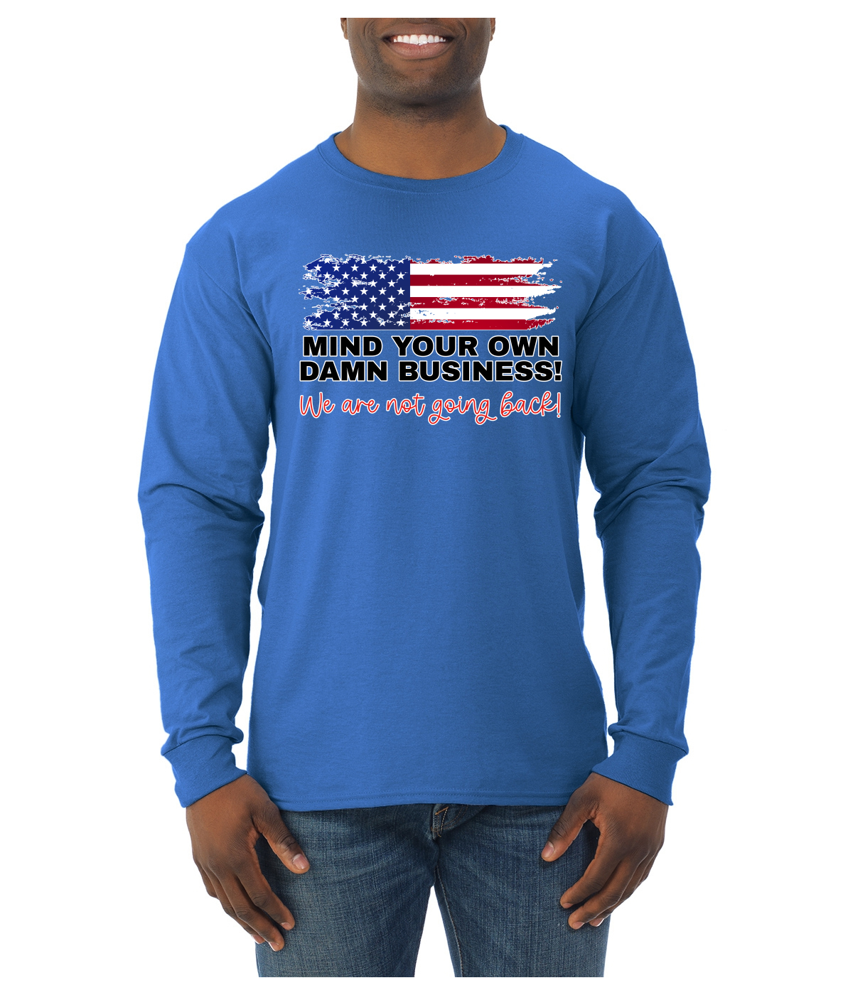 Camisa manga larga Mind Your Own Damn Business, Harris Walz 2024 para hombre - Imagen 8 de 11