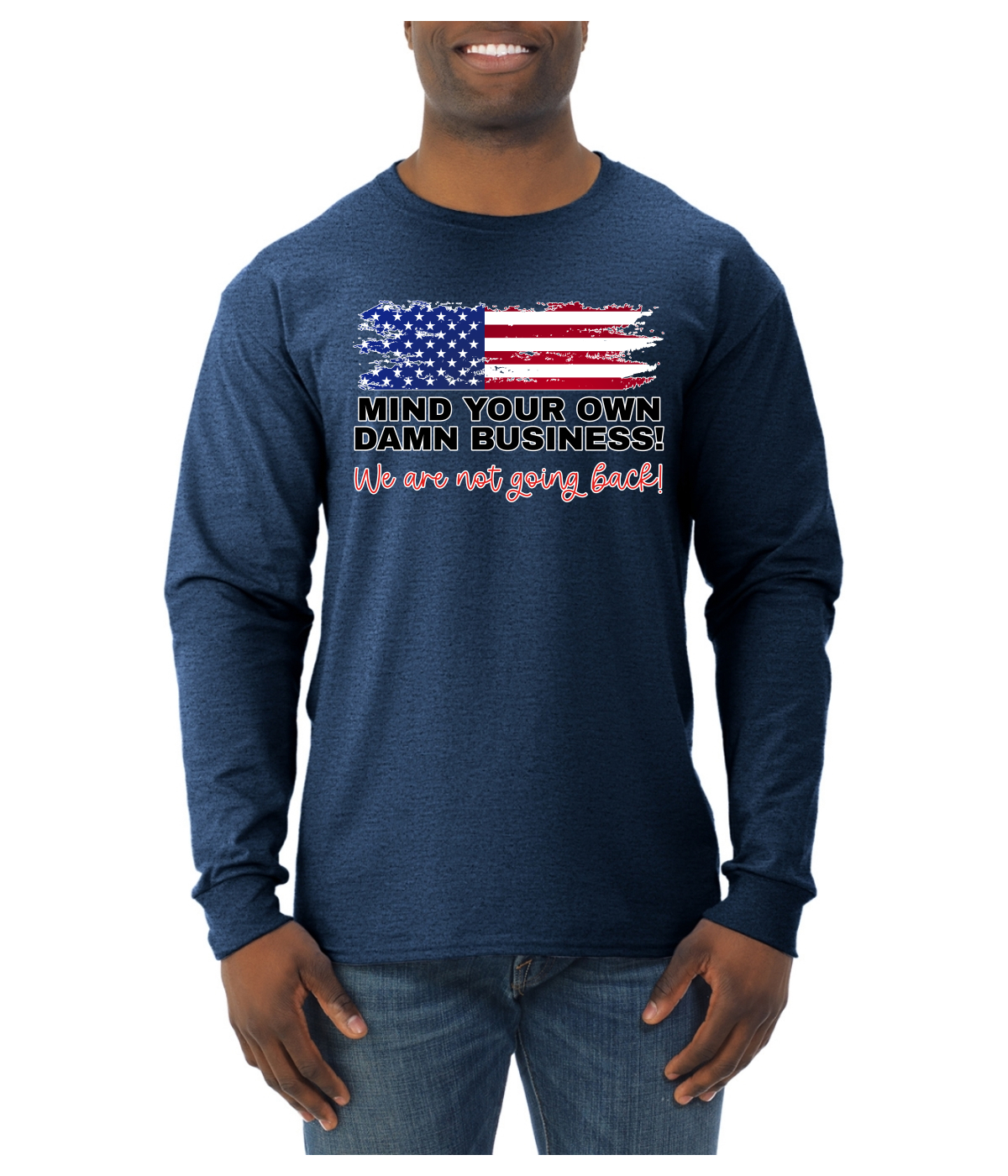 Camisa manga larga Mind Your Own Damn Business, Harris Walz 2024 para hombre - Imagen 9 de 11