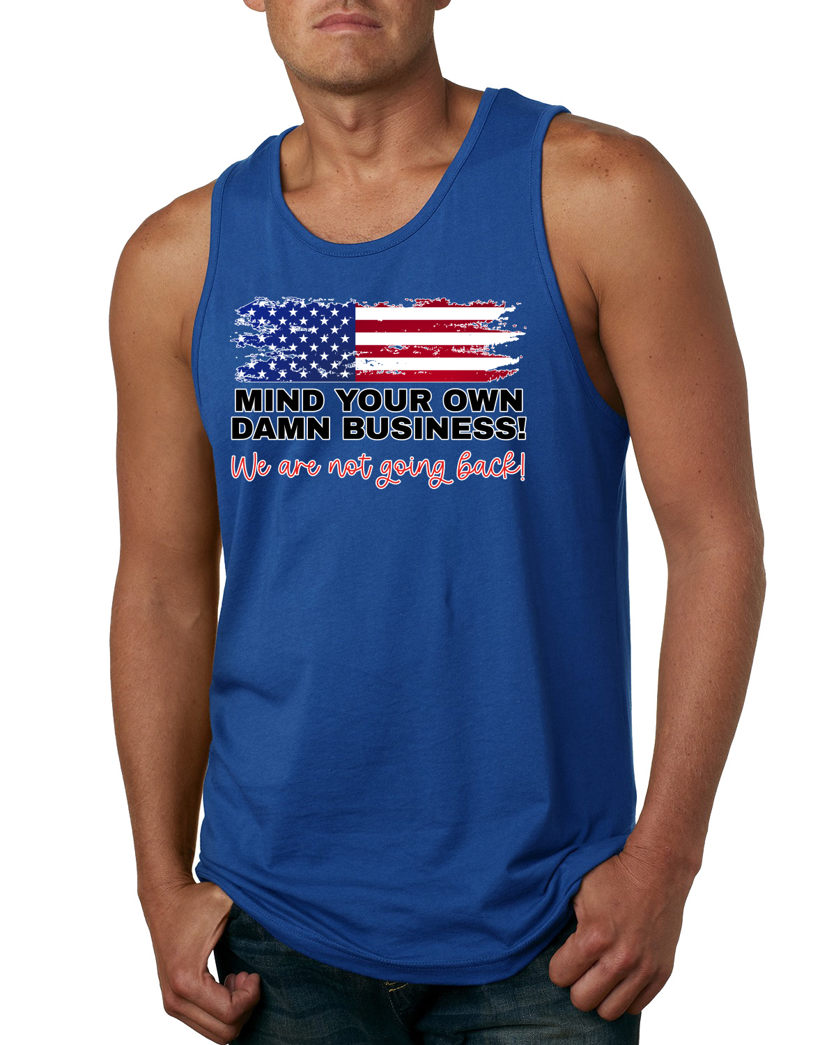 Camiseta sin mangas Mind Your Own Damn Business, Harris Walz 2024 para hombre - Imagen 7 de 7