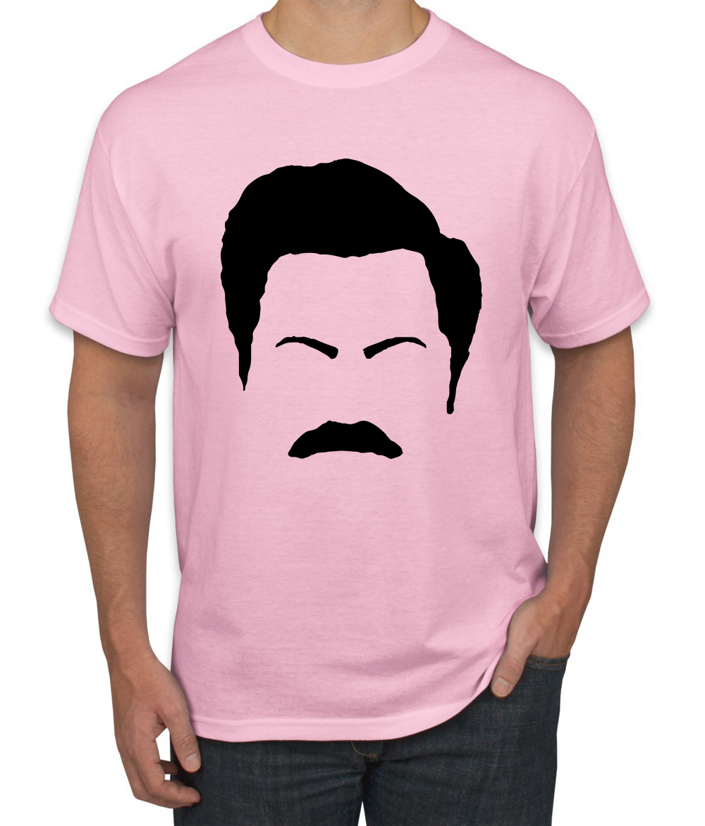 Camiseta de Parks and Rec Fans Ron Swanson Silueta Cara de Bigote Cultura Pop - Imagen 11 de 25