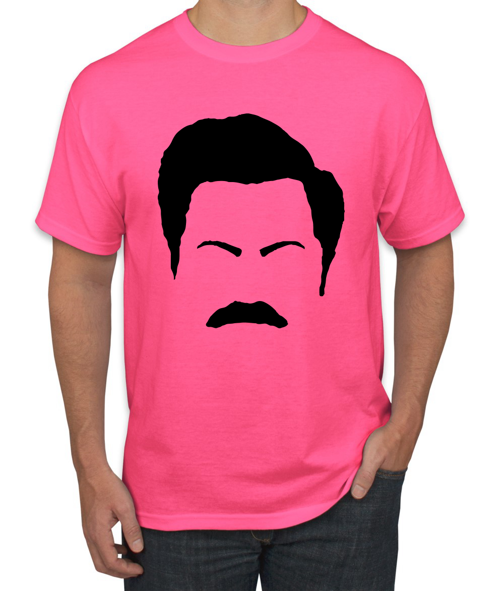 Camiseta de Parks and Rec Fans Ron Swanson Silueta Cara de Bigote Cultura Pop - Imagen 15 de 25