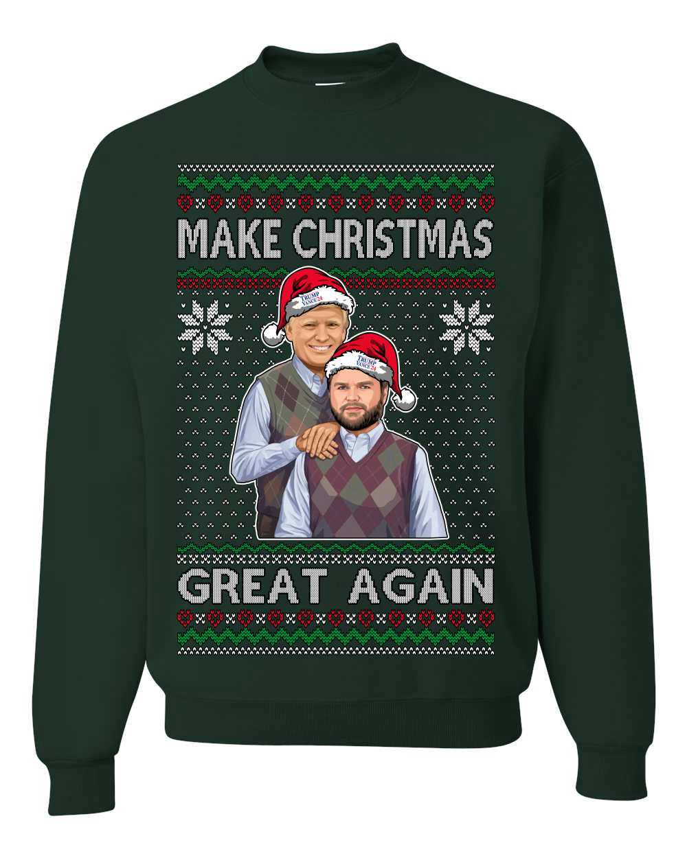 Make Christmas Great Again Trump Parody Ugly Christmas Crewneck Sweatshirt