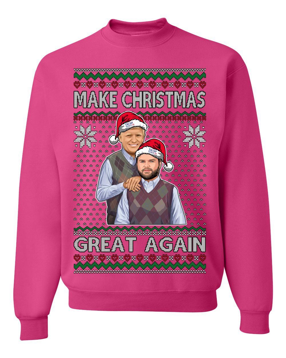 Make Christmas Great Again Trump Parody Ugly Christmas Crewneck Sweatshirt