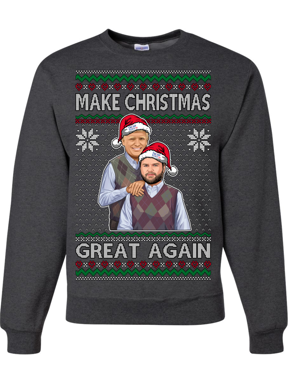 Make Christmas Great Again Trump Parody Ugly Christmas Crewneck Sweatshirt