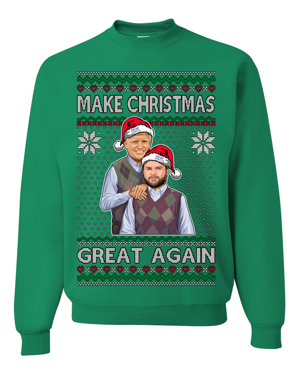 Make Christmas Great Again Trump Parody Ugly Christmas Crewneck Sweatshirt