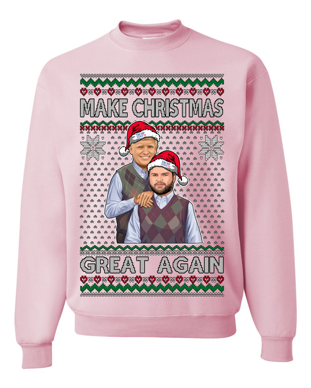 Make Christmas Great Again Trump Parody Ugly Christmas Crewneck Sweatshirt