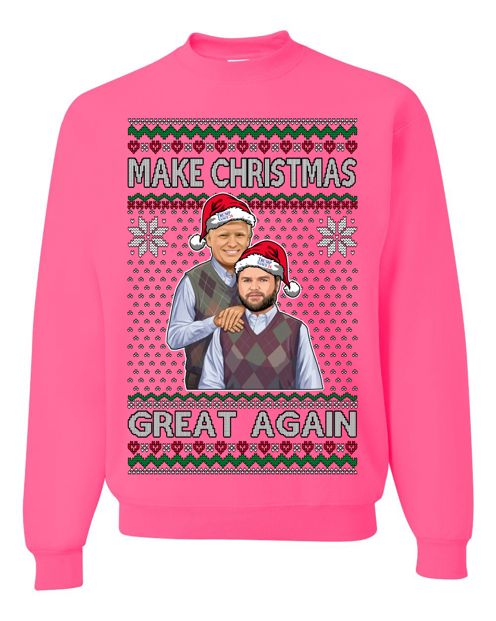 Make Christmas Great Again Trump Parody Ugly Christmas Crewneck Sweatshirt