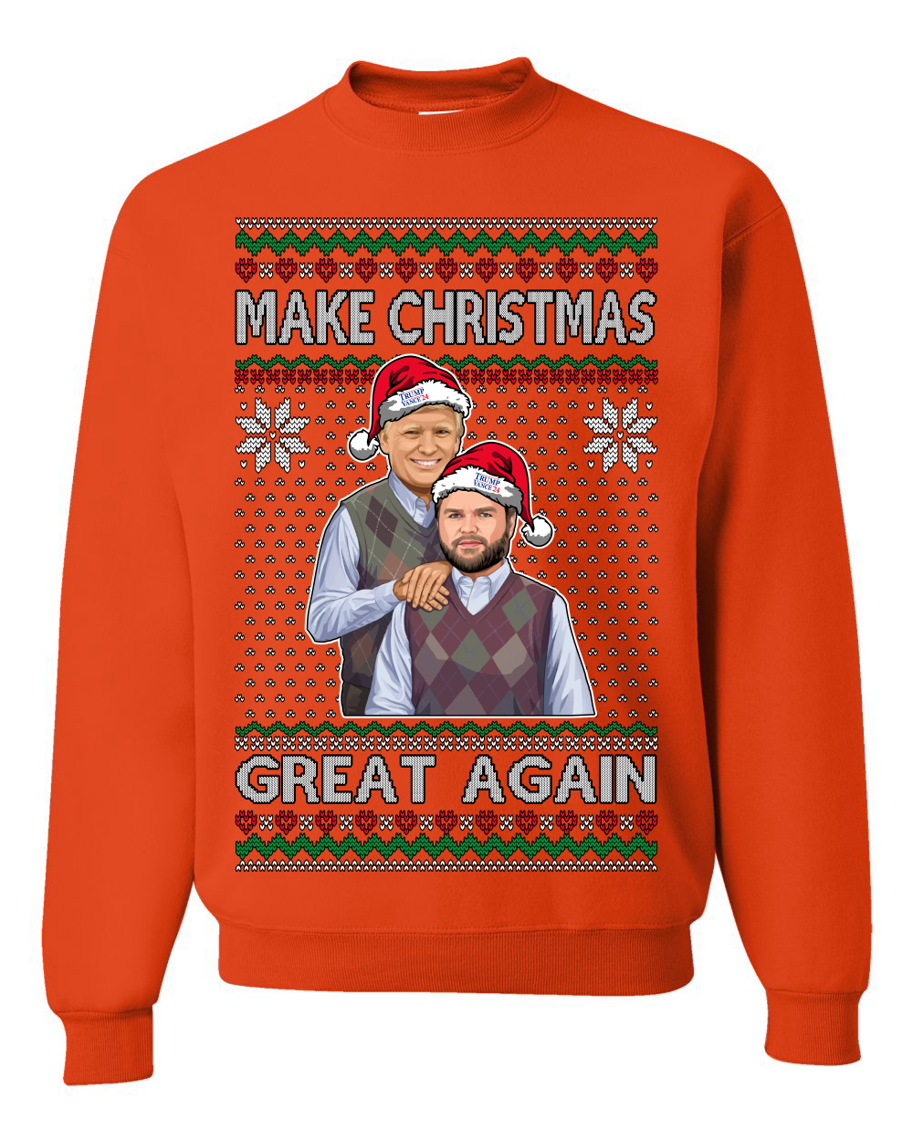 Make Christmas Great Again Trump Parody Ugly Christmas Crewneck Sweatshirt