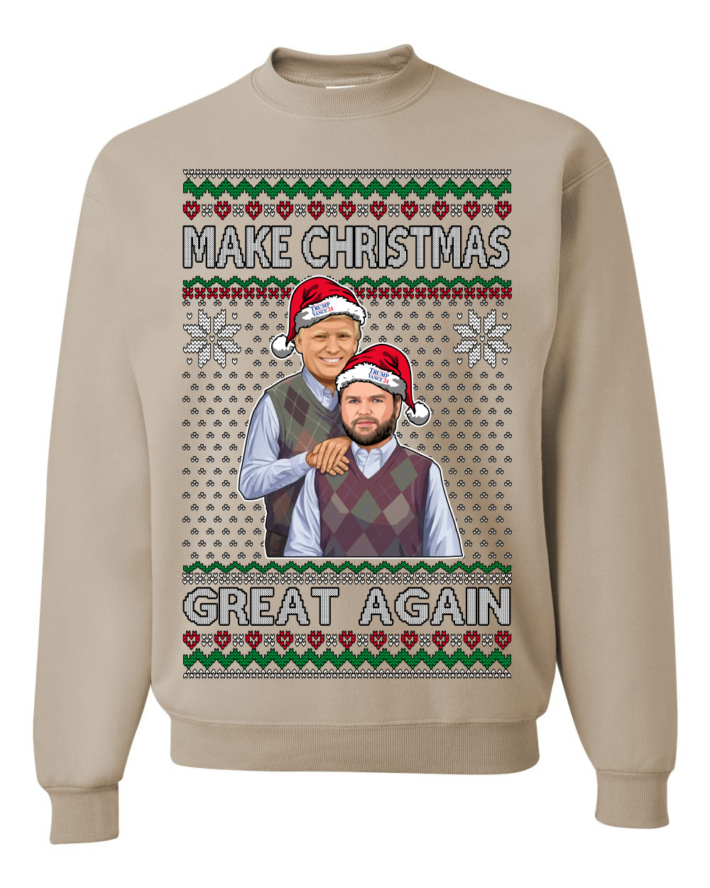 Make Christmas Great Again Trump Parody Ugly Christmas Crewneck Sweatshirt