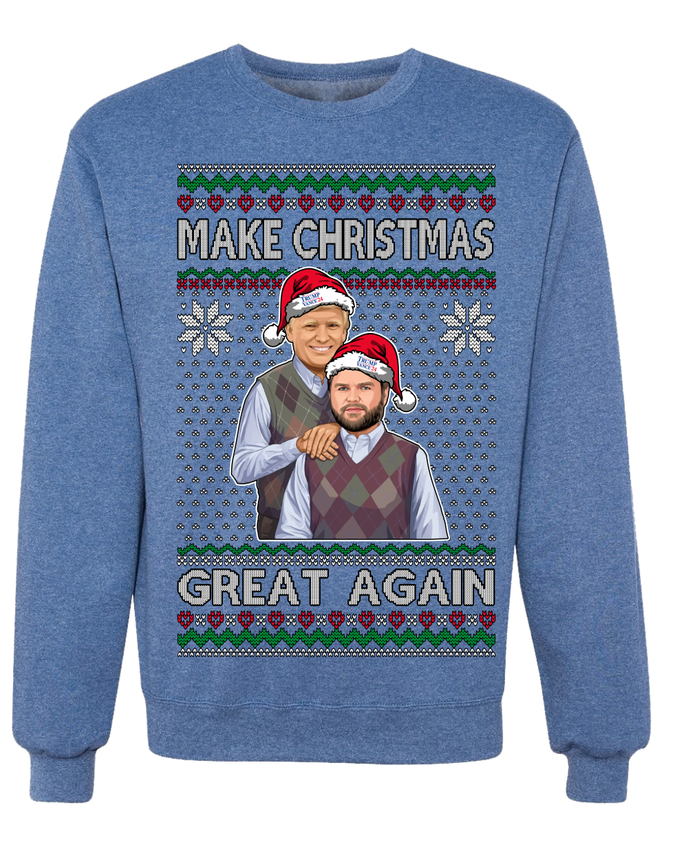 Make Christmas Great Again Trump Parody Ugly Christmas Crewneck Sweatshirt