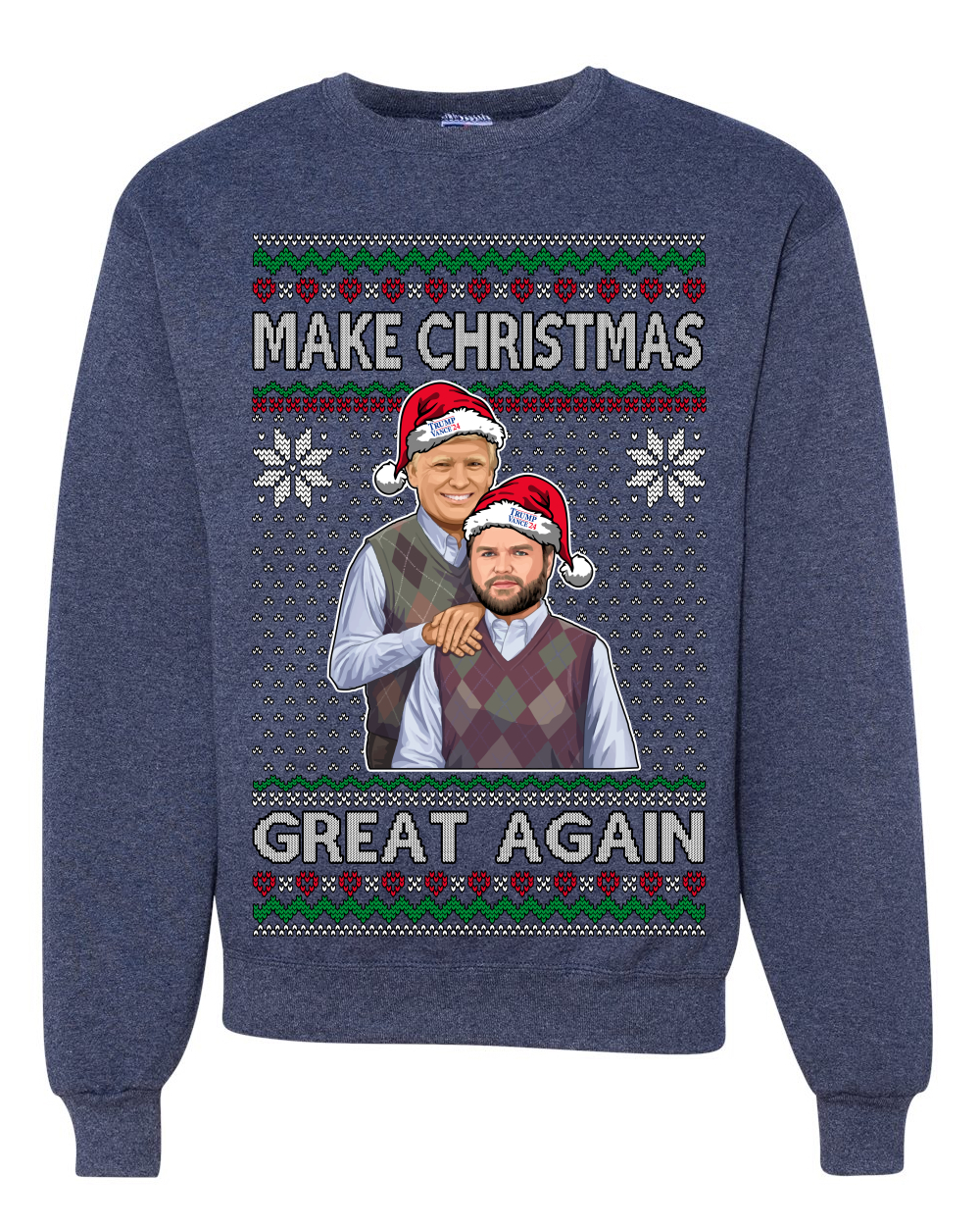 Make Christmas Great Again Trump Parody Ugly Christmas Crewneck Sweatshirt