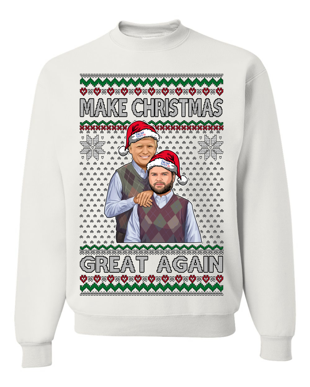 Make Christmas Great Again Trump Parody Ugly Christmas Crewneck Sweatshirt