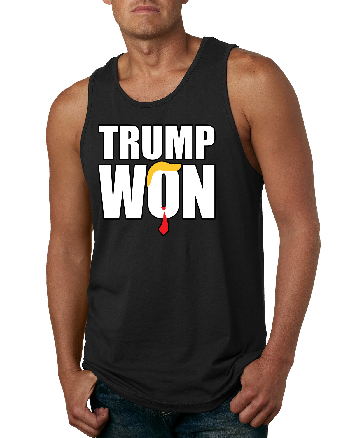 Trump Won 2024 Classic Red Tie Hair Herren Tank Top - Bild 3 von 7