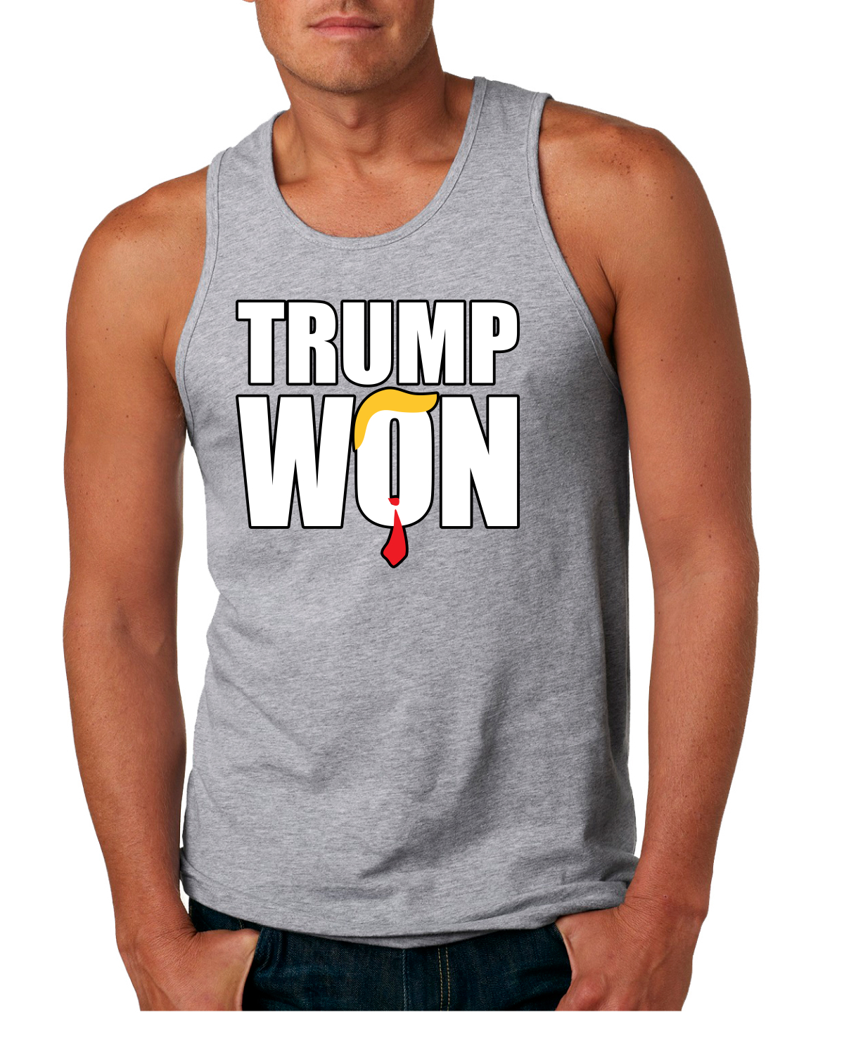 Trump Won 2024 Classic Red Tie Hair Herren Tank Top - Bild 4 von 7