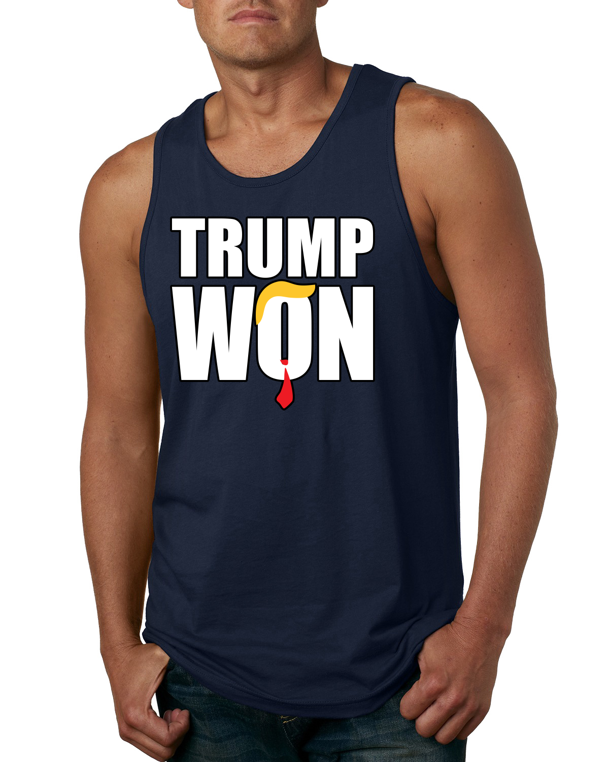 Trump Won 2024 Classic Red Tie Hair Herren Tank Top - Bild 5 von 7