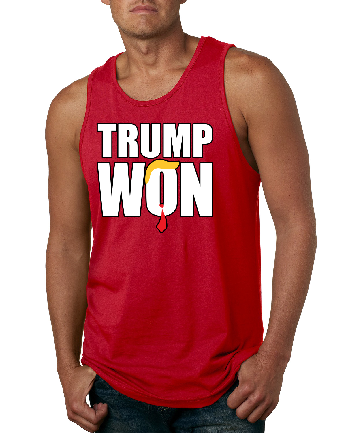 Trump Won 2024 Classic Red Tie Hair Herren Tank Top - Bild 6 von 7
