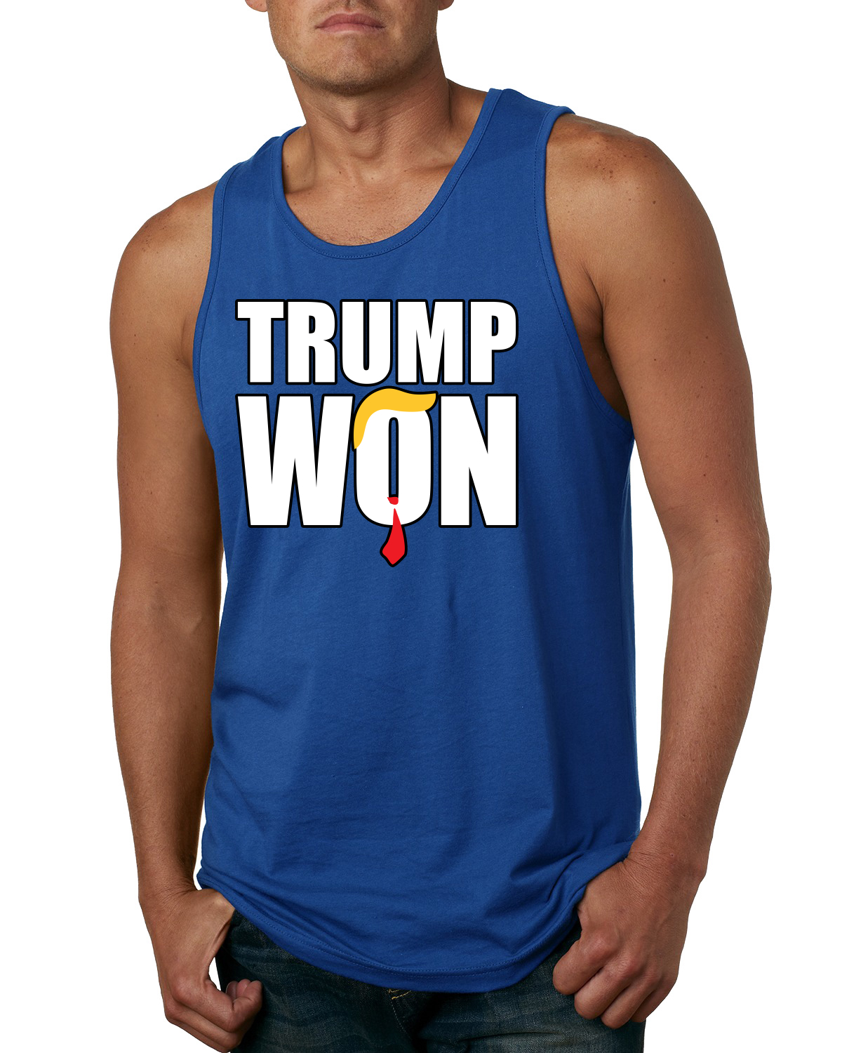 Trump Won 2024 Classic Red Tie Hair Herren Tank Top - Bild 7 von 7