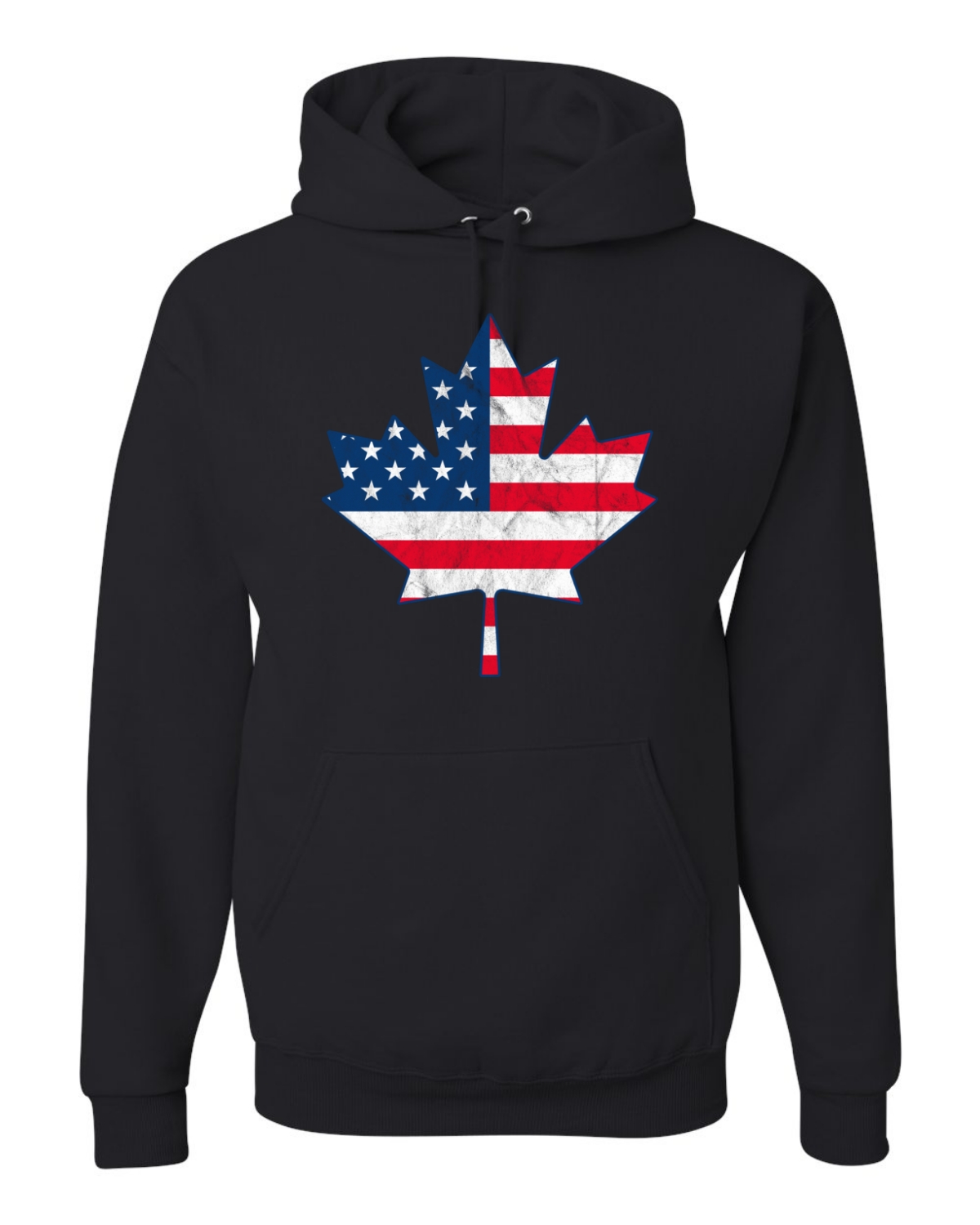 Funny USA Canadian Flag Parody Iconic Canada Maple Leaf Unisex Hoodie Sweatshirt - Picture 3 of 13