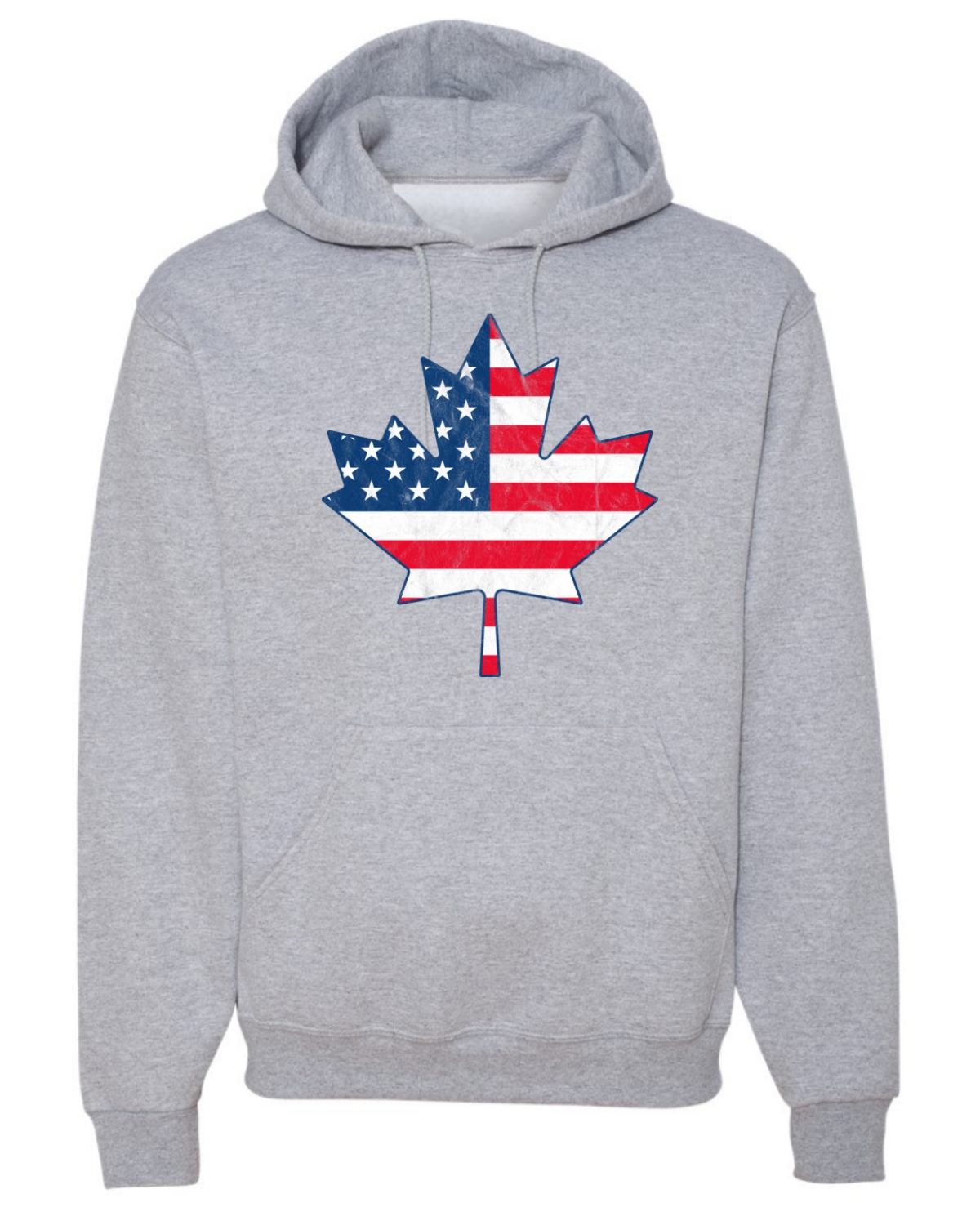 Funny USA Canadian Flag Parody Iconic Canada Maple Leaf Unisex Hoodie Sweatshirt - Picture 4 of 13