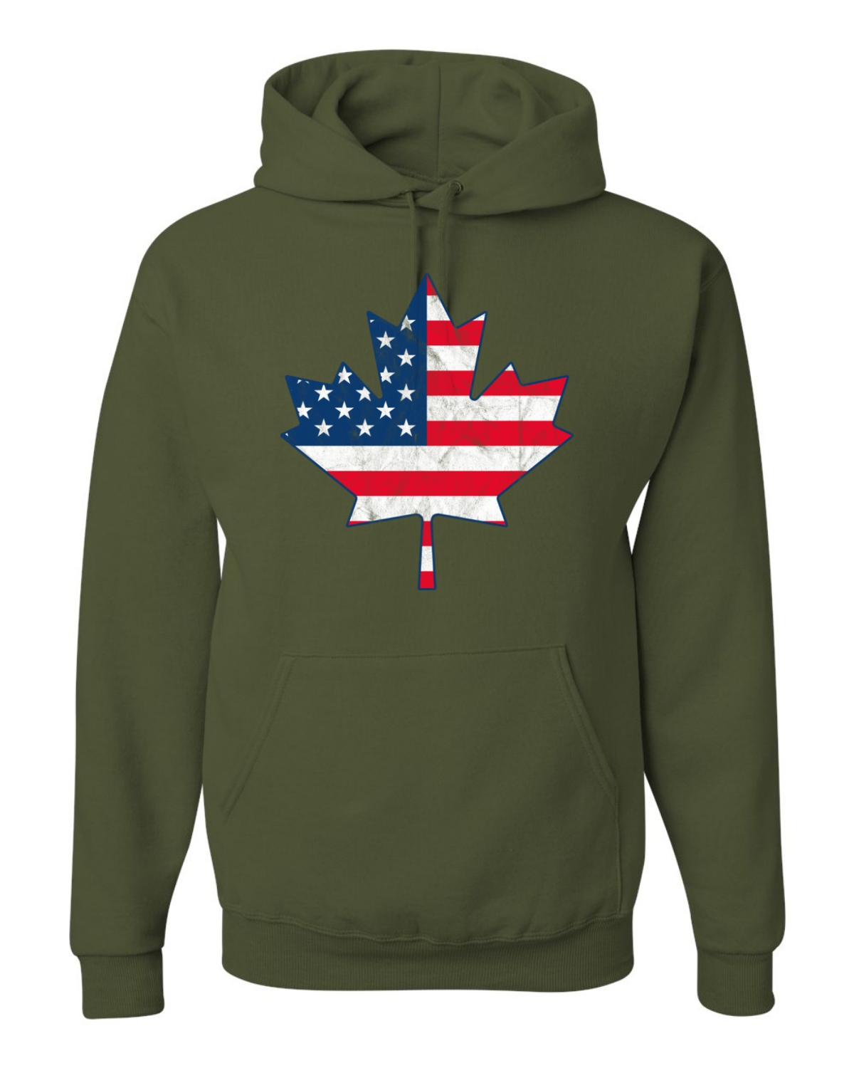 Funny USA Canadian Flag Parody Iconic Canada Maple Leaf Unisex Hoodie Sweatshirt - Picture 12 of 13