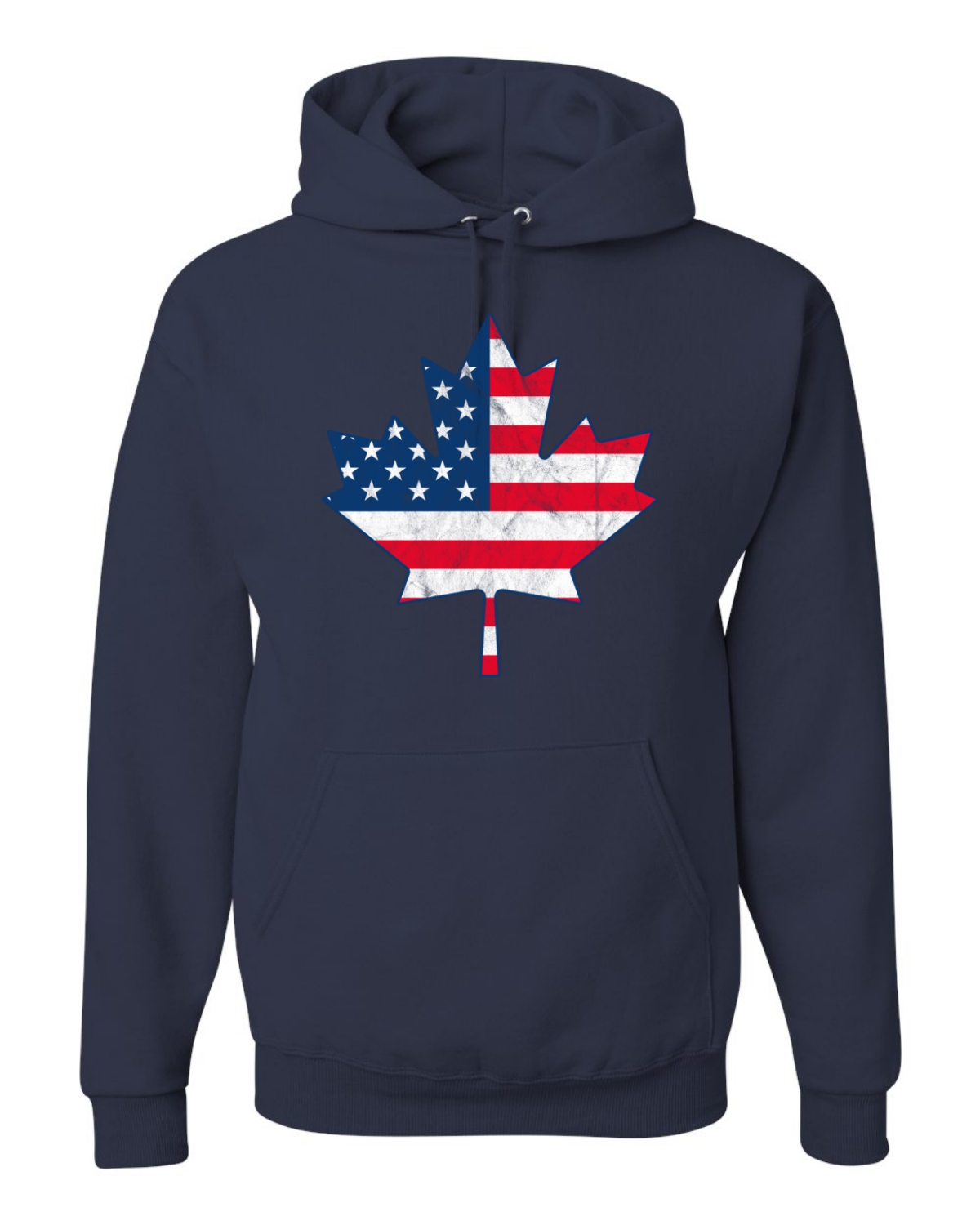Funny USA Canadian Flag Parody Iconic Canada Maple Leaf Unisex Hoodie Sweatshirt - Picture 6 of 13