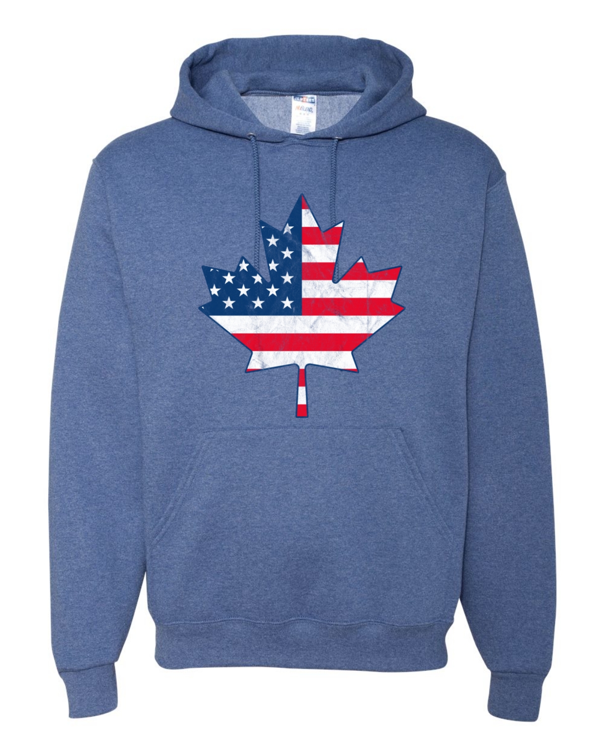 Funny USA Canadian Flag Parody Iconic Canada Maple Leaf Unisex Hoodie Sweatshirt - Picture 9 of 13