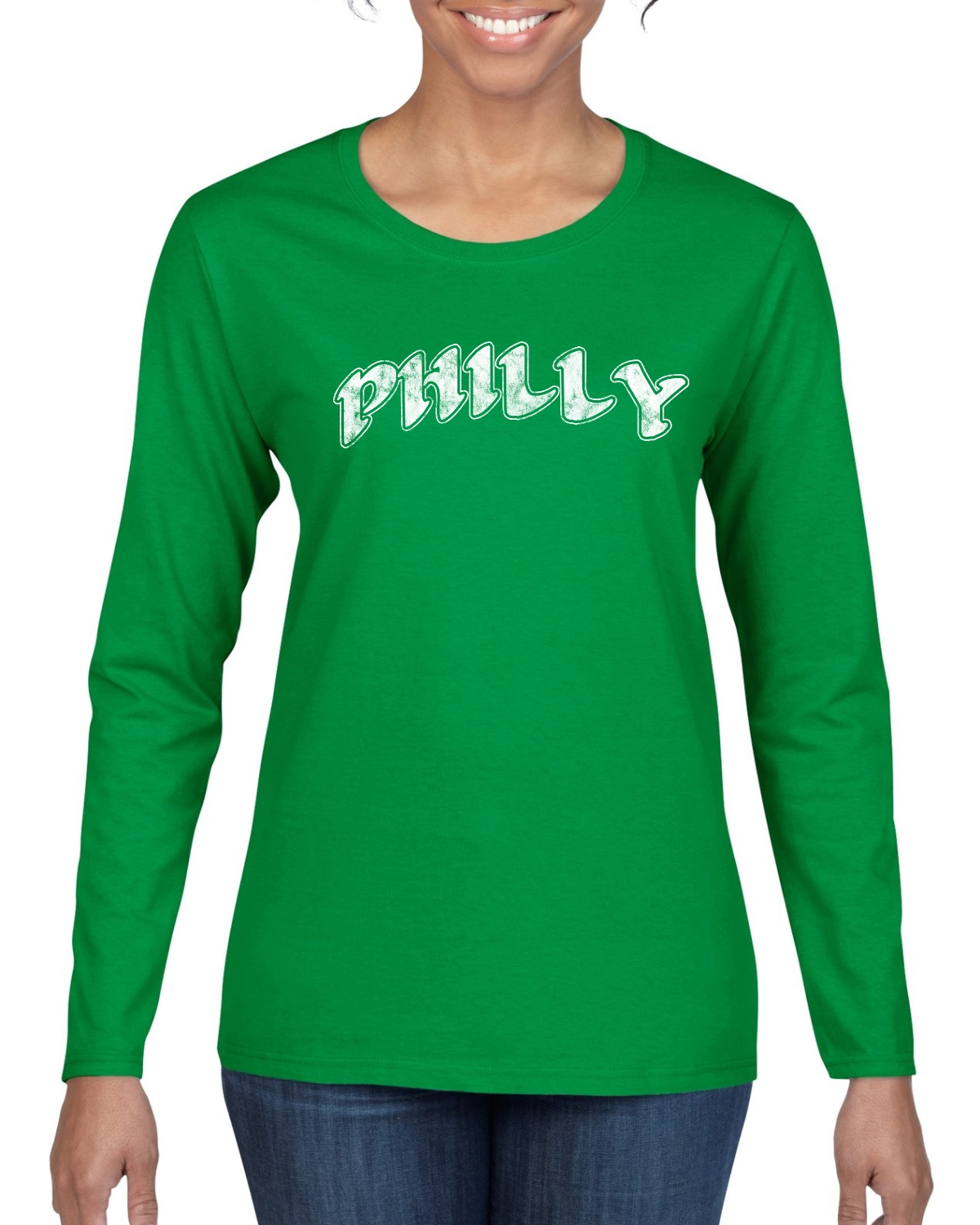 Philly Football Classic Retro Logo Est 1933 PA Sports Womens Long Sleeve
