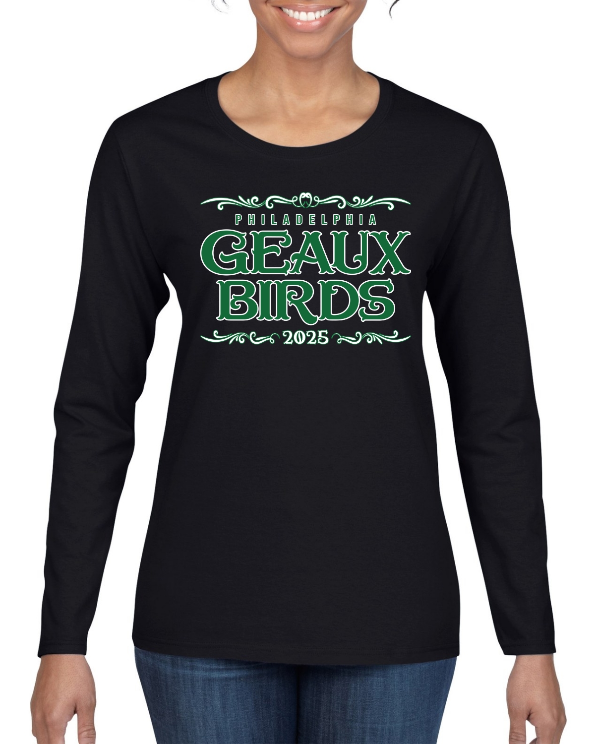 Geaux Birds 2025 Classic Philly PA Football Est 1933 Sports Womens Long Sleeve