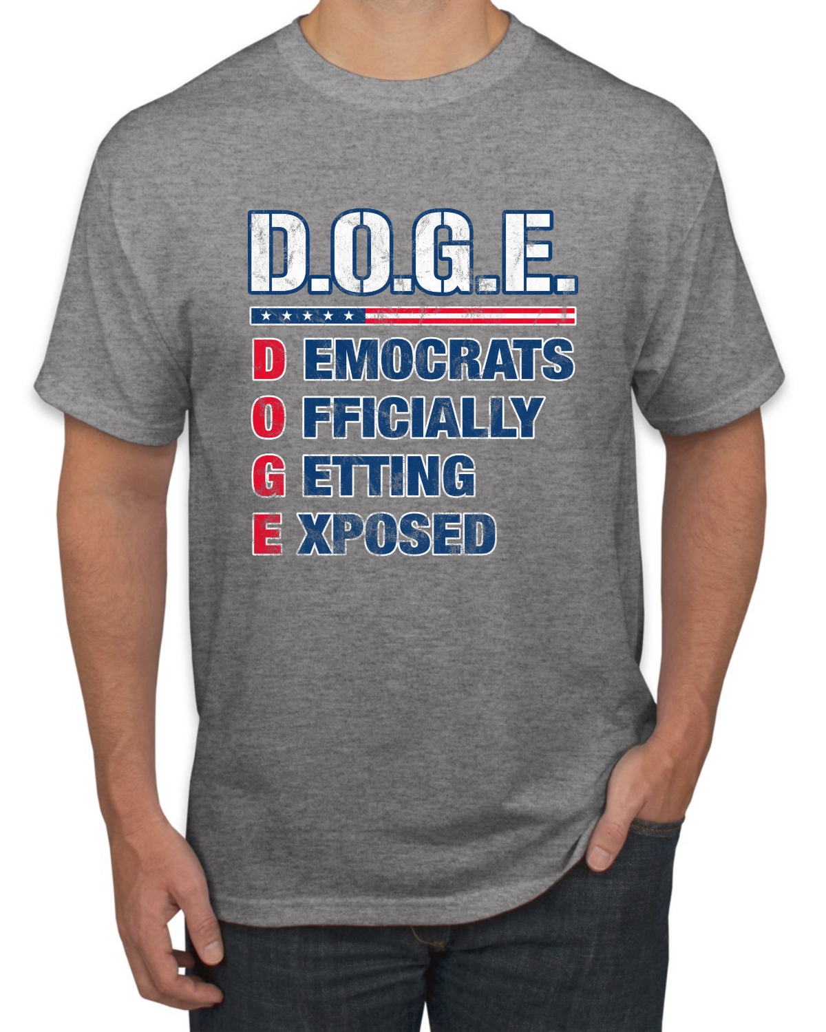 Camiseta para hombre DOGE Democrats oficialmente expuesta acróstica - Imagen 4 de 14