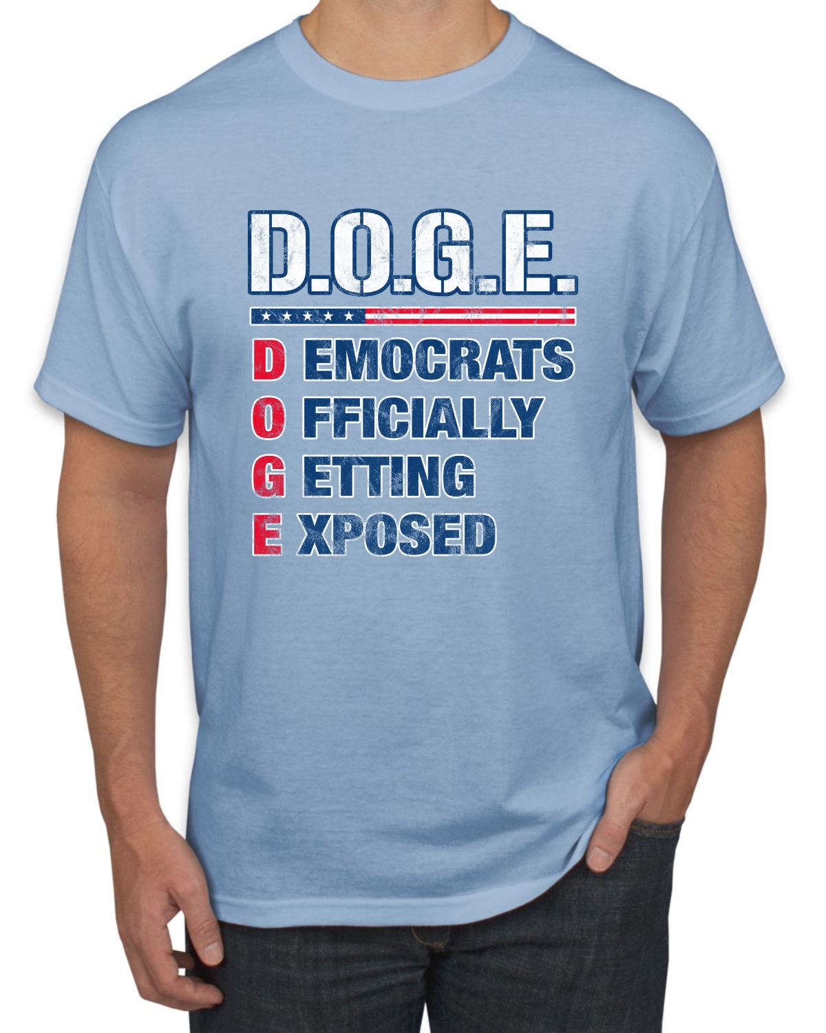 Camiseta para hombre DOGE Democrats oficialmente expuesta acróstica - Imagen 12 de 14