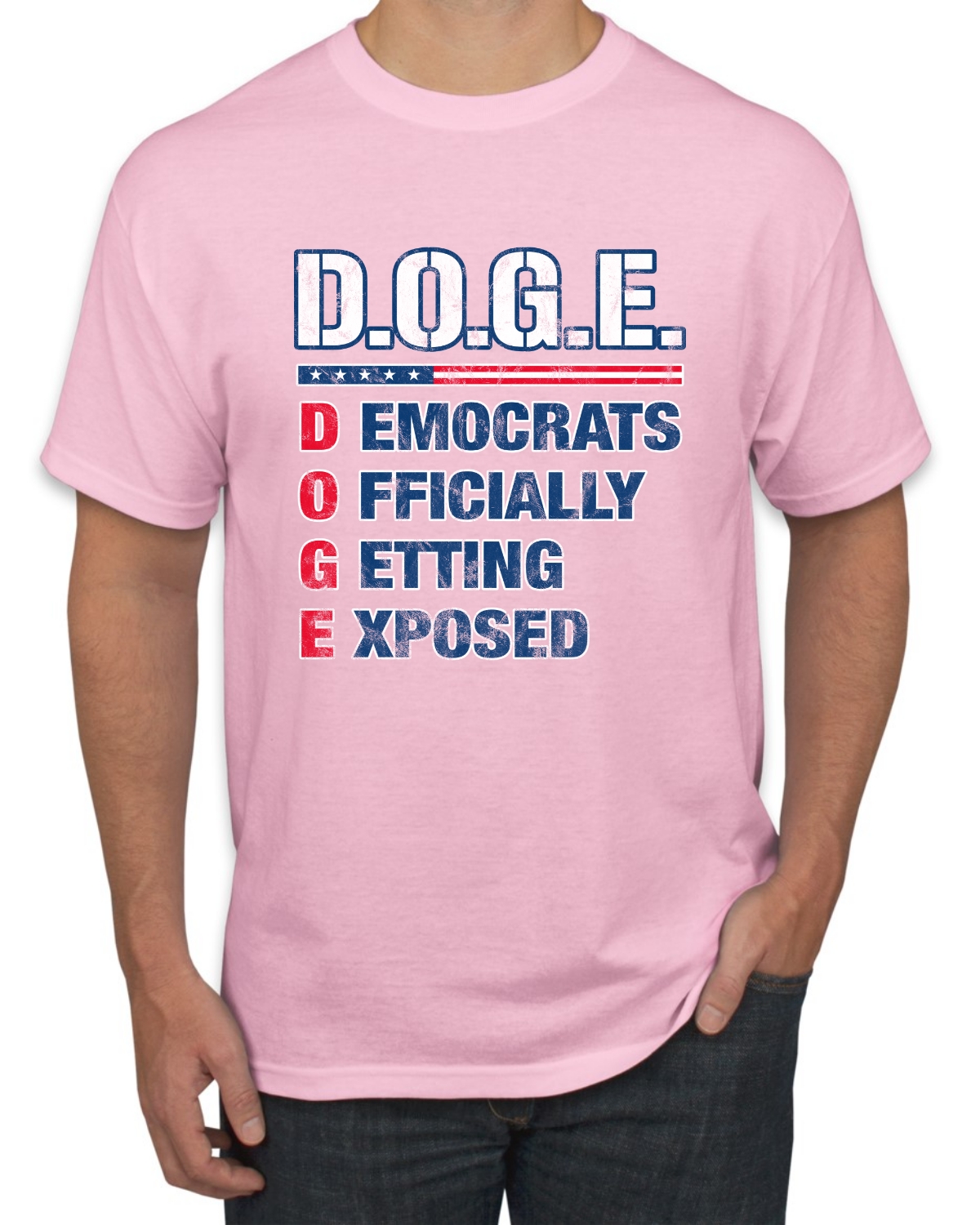 Camiseta para hombre DOGE Democrats oficialmente expuesta acróstica - Imagen 5 de 14