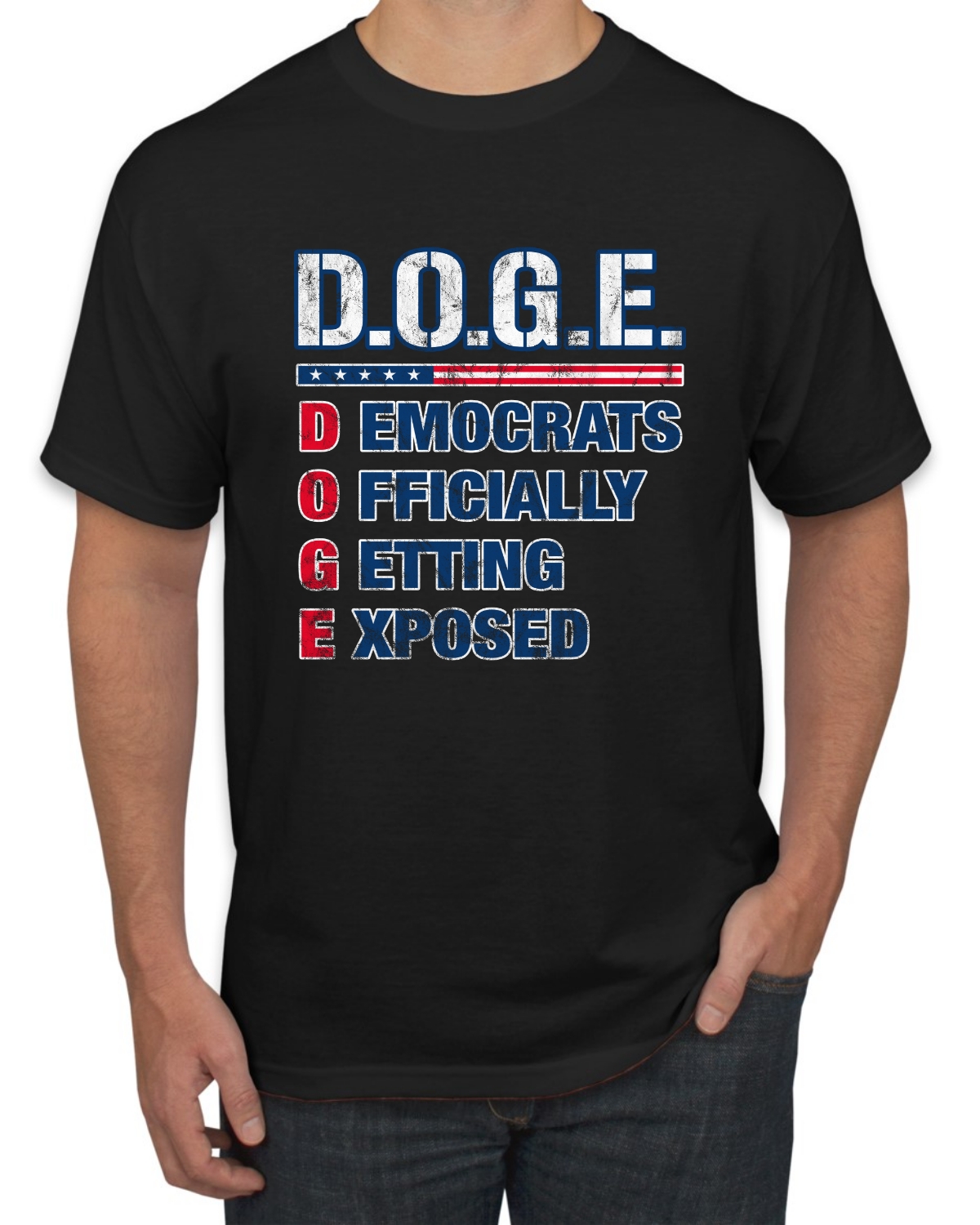 Camiseta para hombre DOGE Democrats oficialmente expuesta acróstica - Imagen 6 de 14