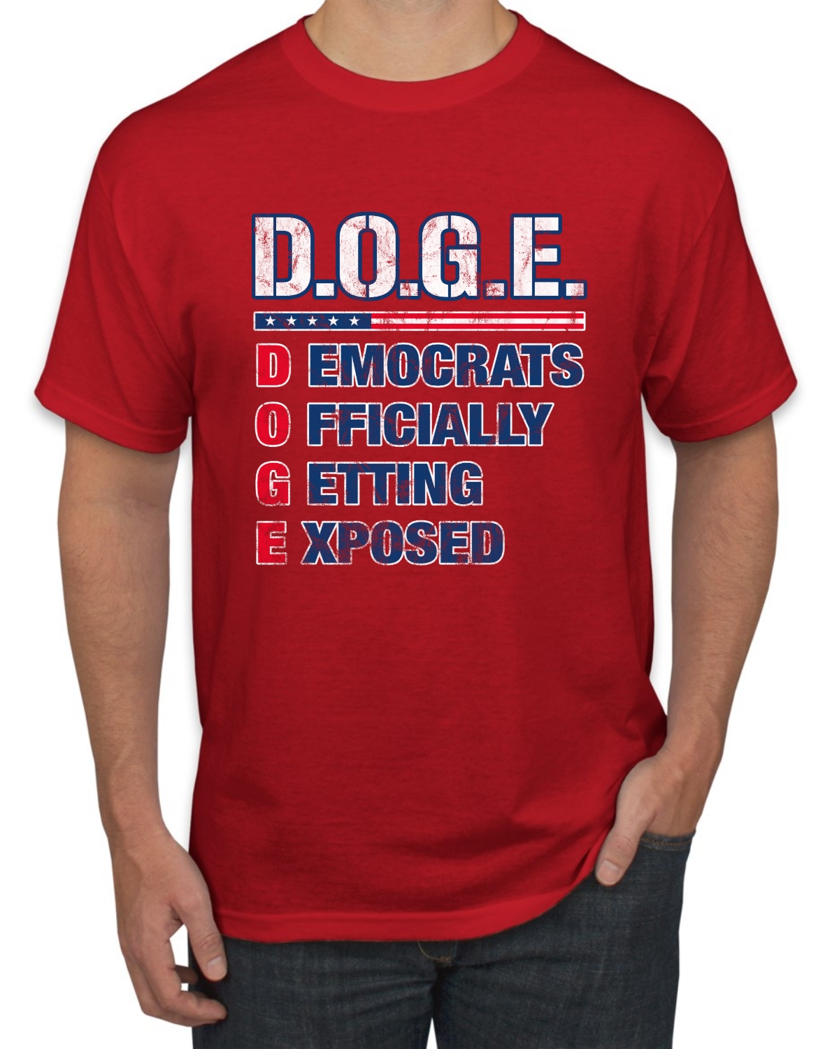 Camiseta para hombre DOGE Democrats oficialmente expuesta acróstica - Imagen 7 de 14