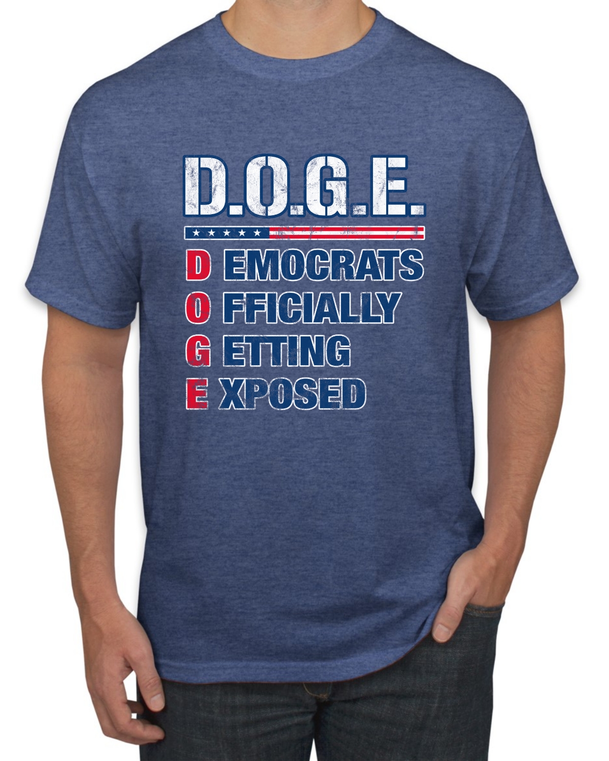 Camiseta para hombre DOGE Democrats oficialmente expuesta acróstica - Imagen 9 de 14