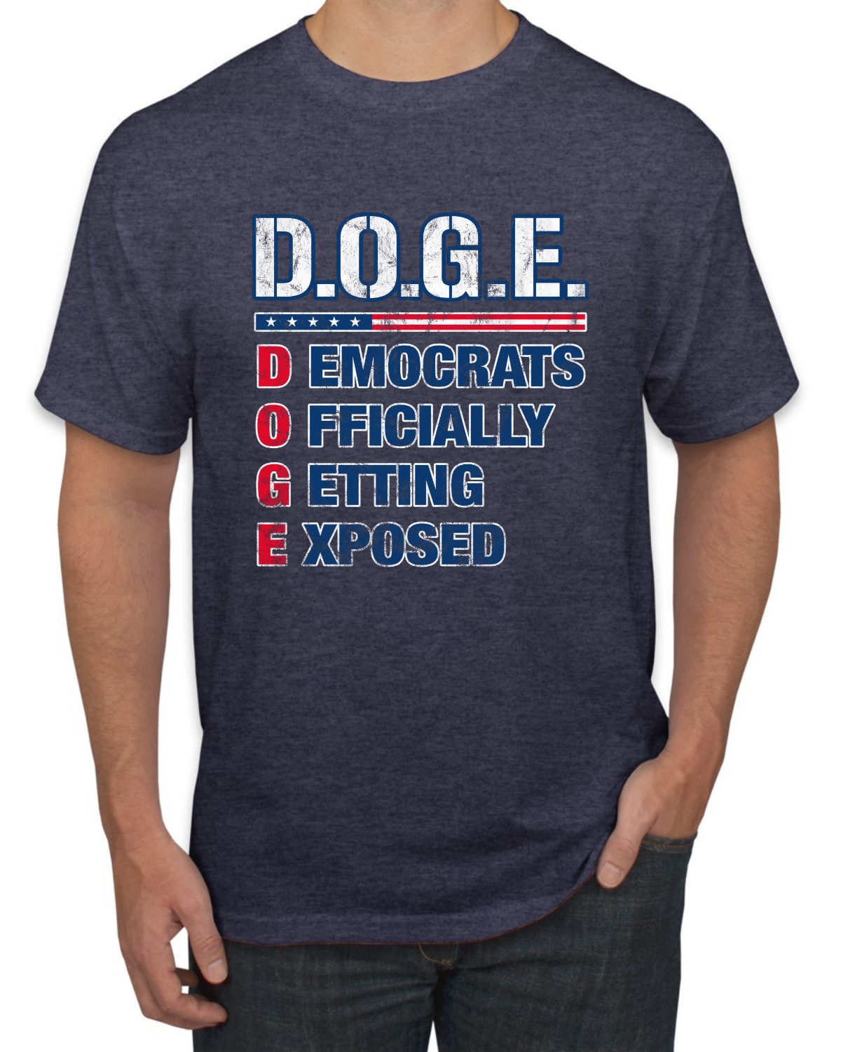 Camiseta para hombre DOGE Democrats oficialmente expuesta acróstica - Imagen 10 de 14