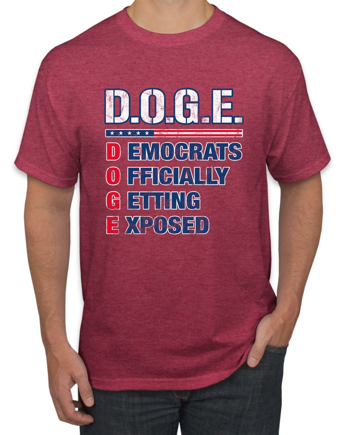 Camiseta para hombre DOGE Democrats oficialmente expuesta acróstica - Imagen 11 de 14