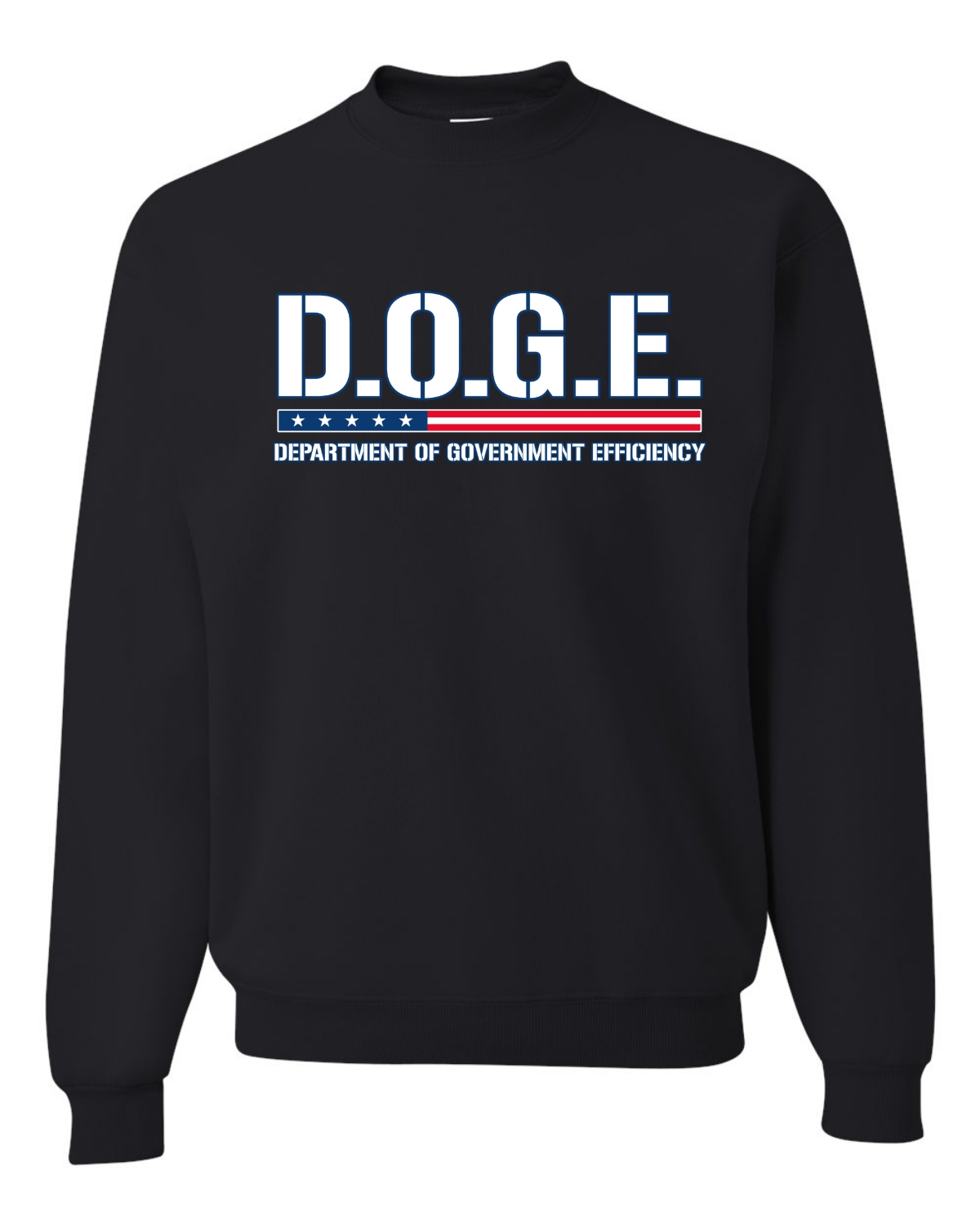 DOGE Red White Blue Stripe, Democrats Crewneck Sweatshirt