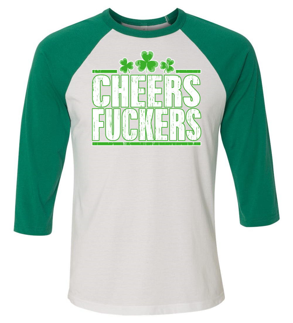 Lucky Shamrock Funny Clover St Patricks Pattys Day Men Women Baseball Tee Shirt - Picture 5 of 27