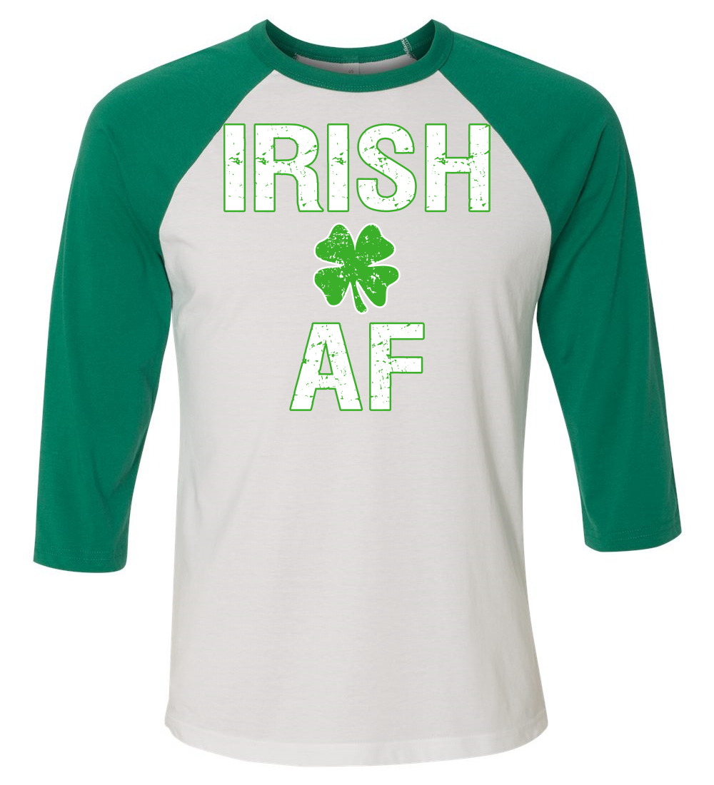Lucky Shamrock Funny Clover St Patricks Pattys Day Men Women Baseball Tee Shirt - Picture 10 of 27