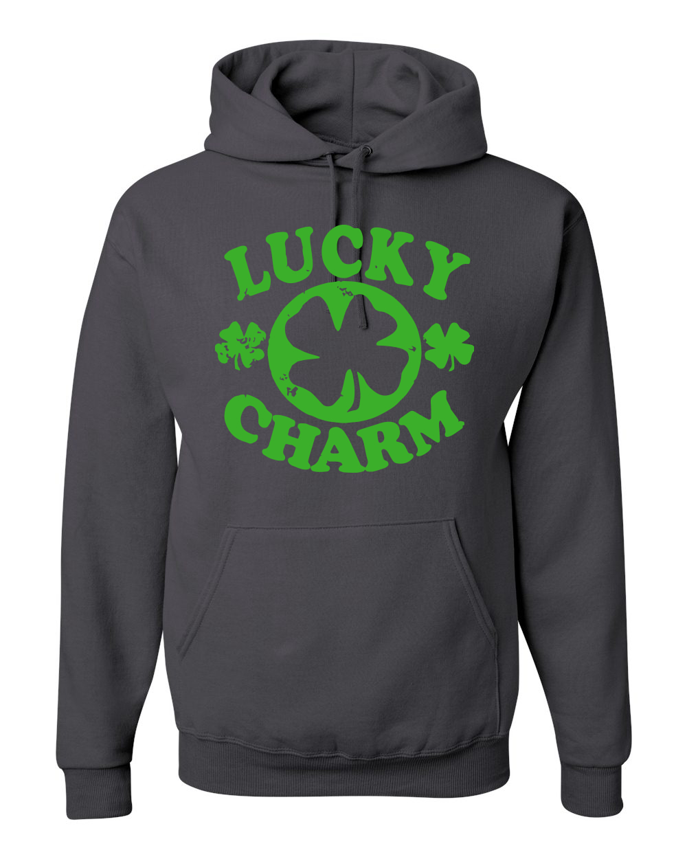 Vintage Lucky Charm Clover Irish Drinking St Patricks Day Hooded Sweater - Picture 4 of 4
