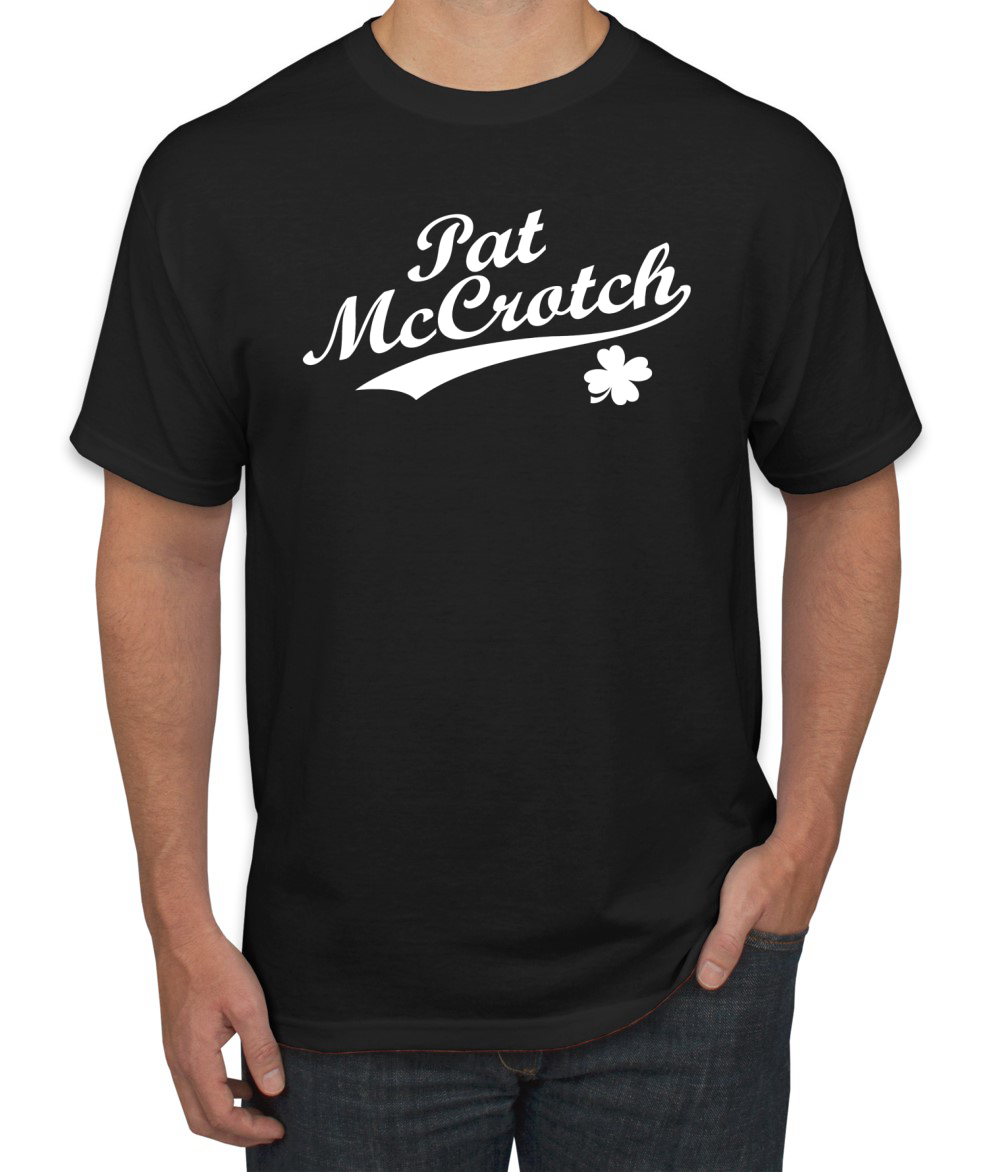 Pat McCrotch Funny Irish Name Drinking St Patricks Day Men Graphic Tshirt - Picture 3 of 7