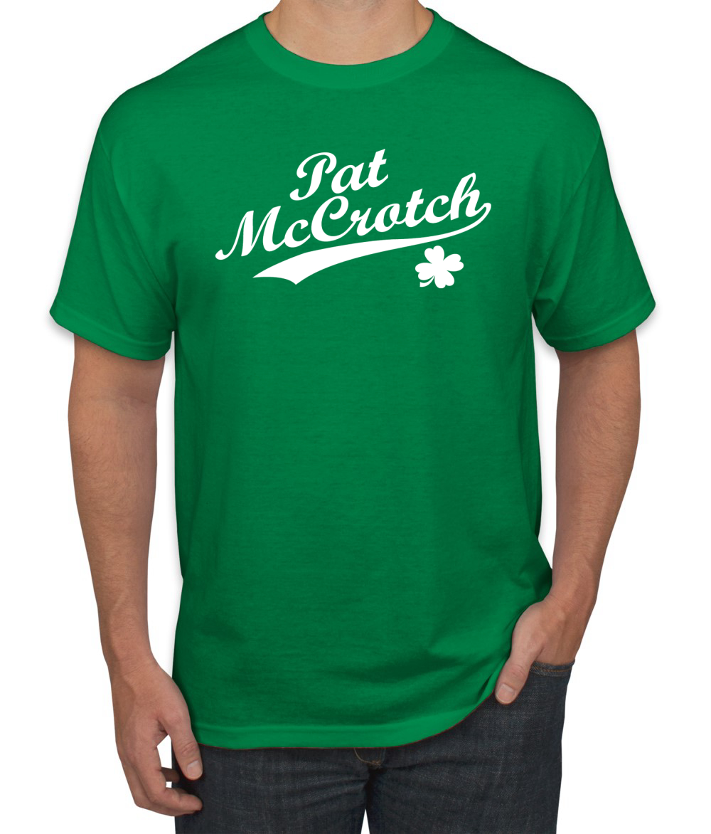 Pat McCrotch Funny Irish Name Drinking St Patricks Day Men Graphic Tshirt - Picture 6 of 7