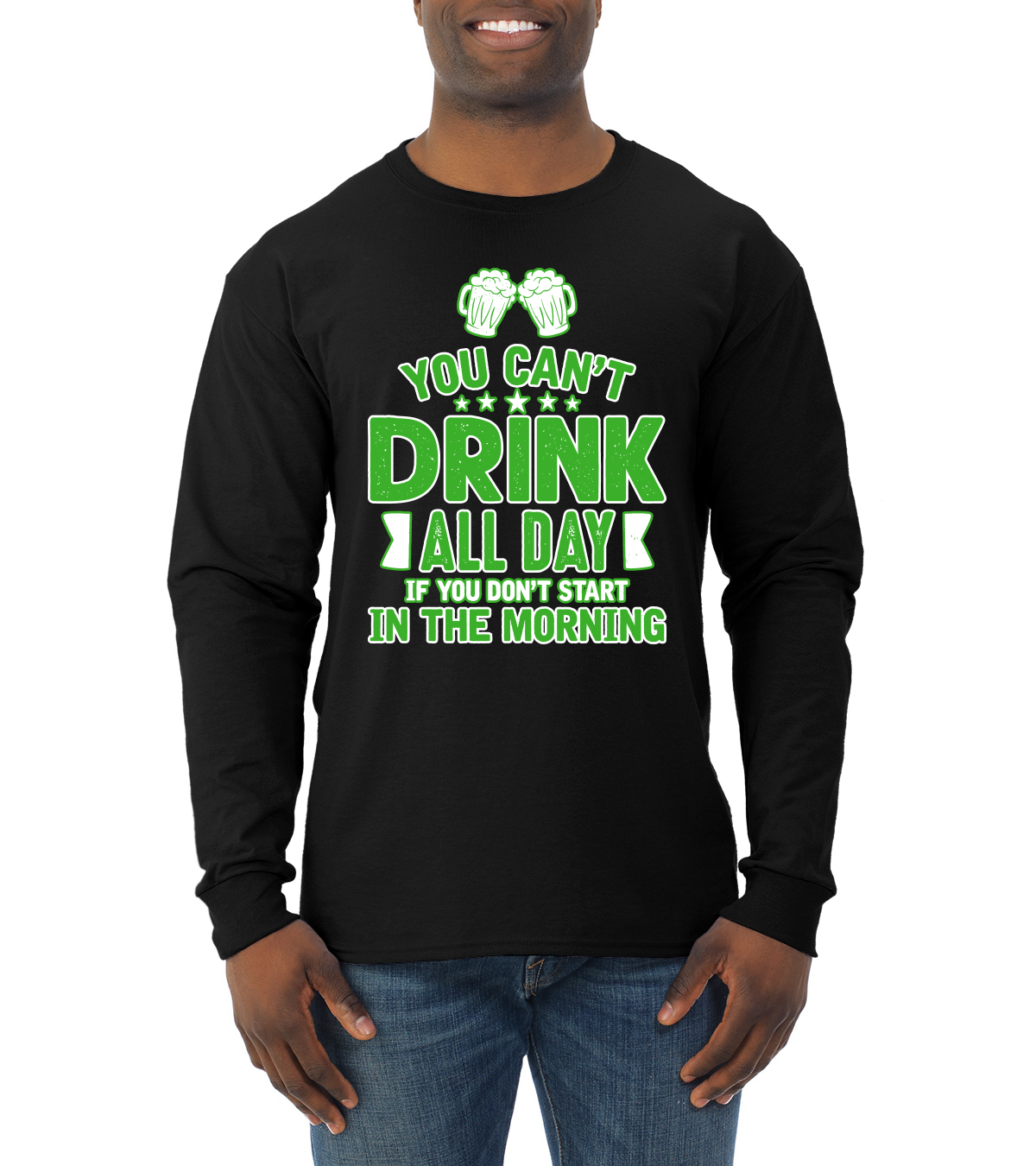 Camisa manga larga You Cant Drink All Day If You Dont Start in The Morning para hombre - Imagen 3 de 6