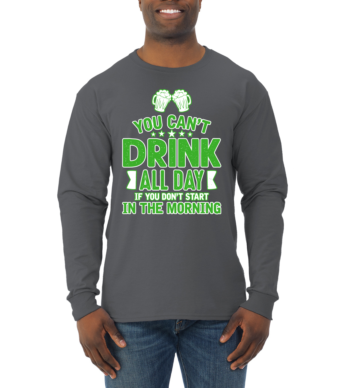 Camisa manga larga You Cant Drink All Day If You Dont Start in The Morning para hombre - Imagen 4 de 6