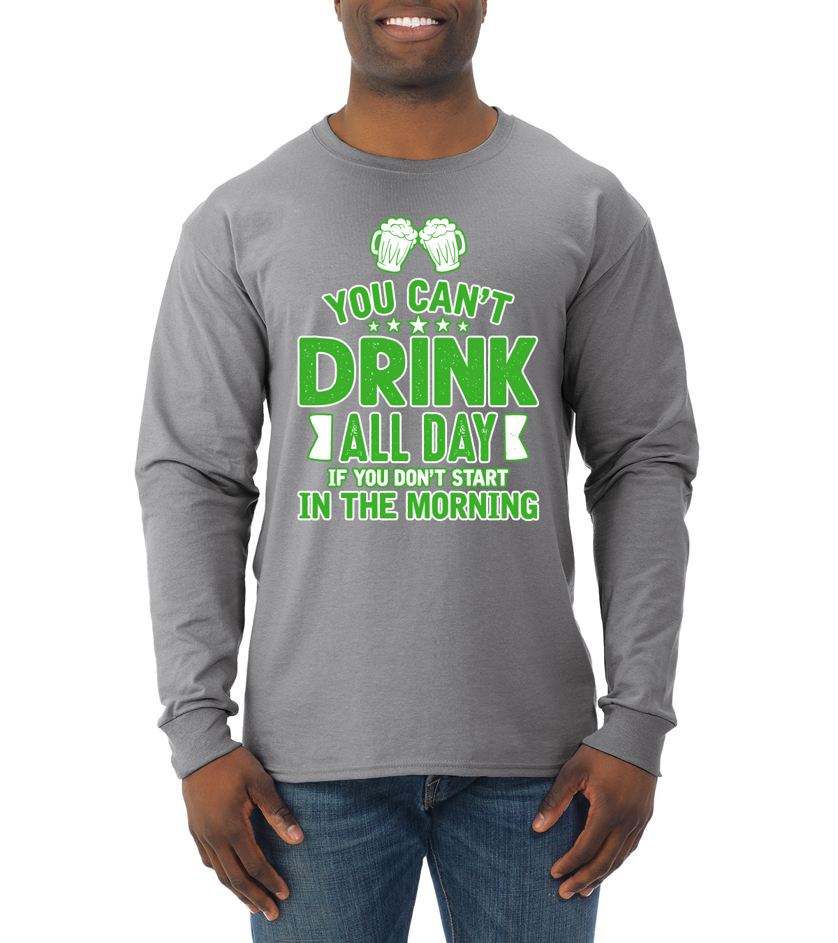 Camisa manga larga You Cant Drink All Day If You Dont Start in The Morning para hombre - Imagen 5 de 6