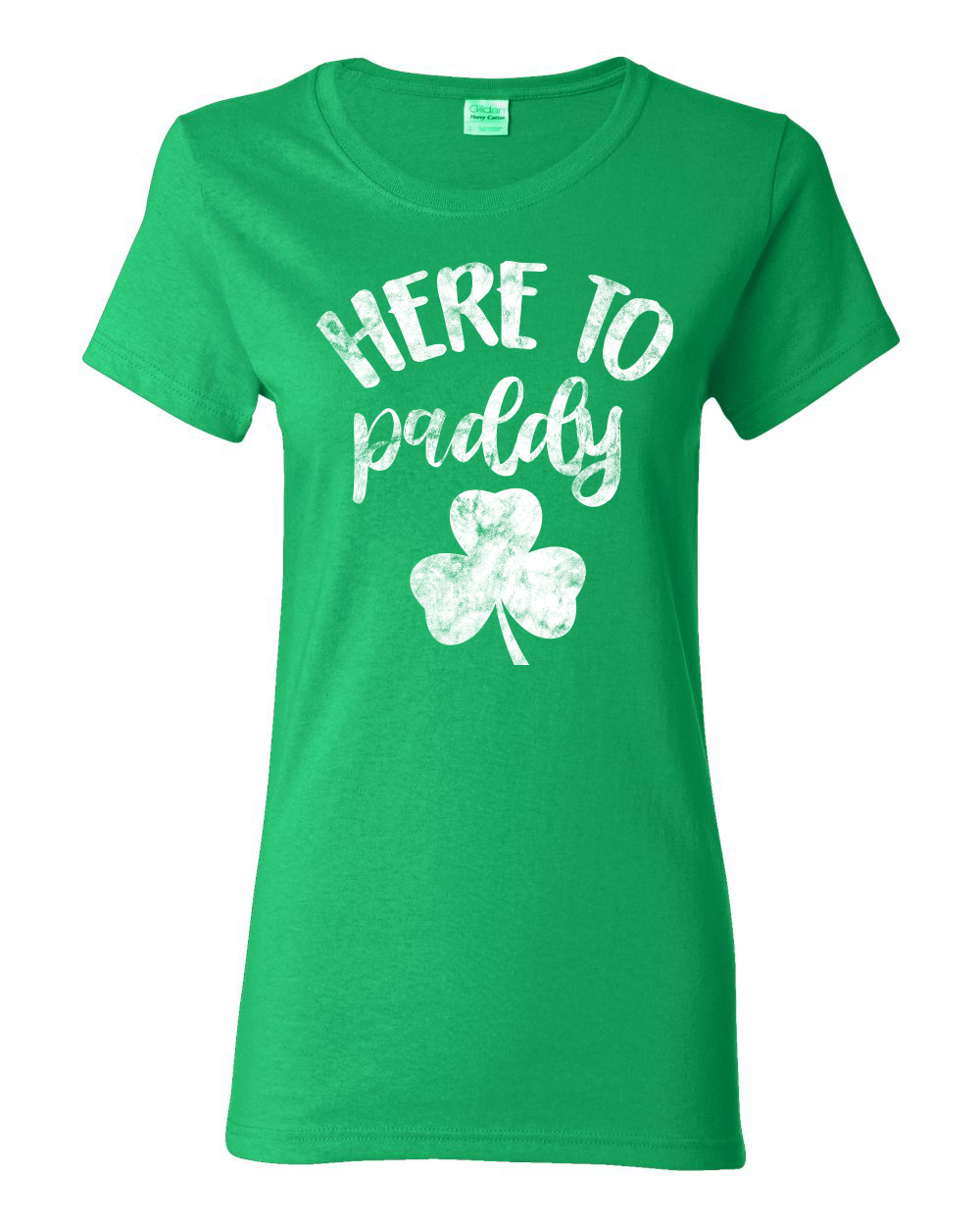Here to Paddy Funny Irish Party Drinking Clover St Patricks Day Women Shirt - Picture 3 of 3