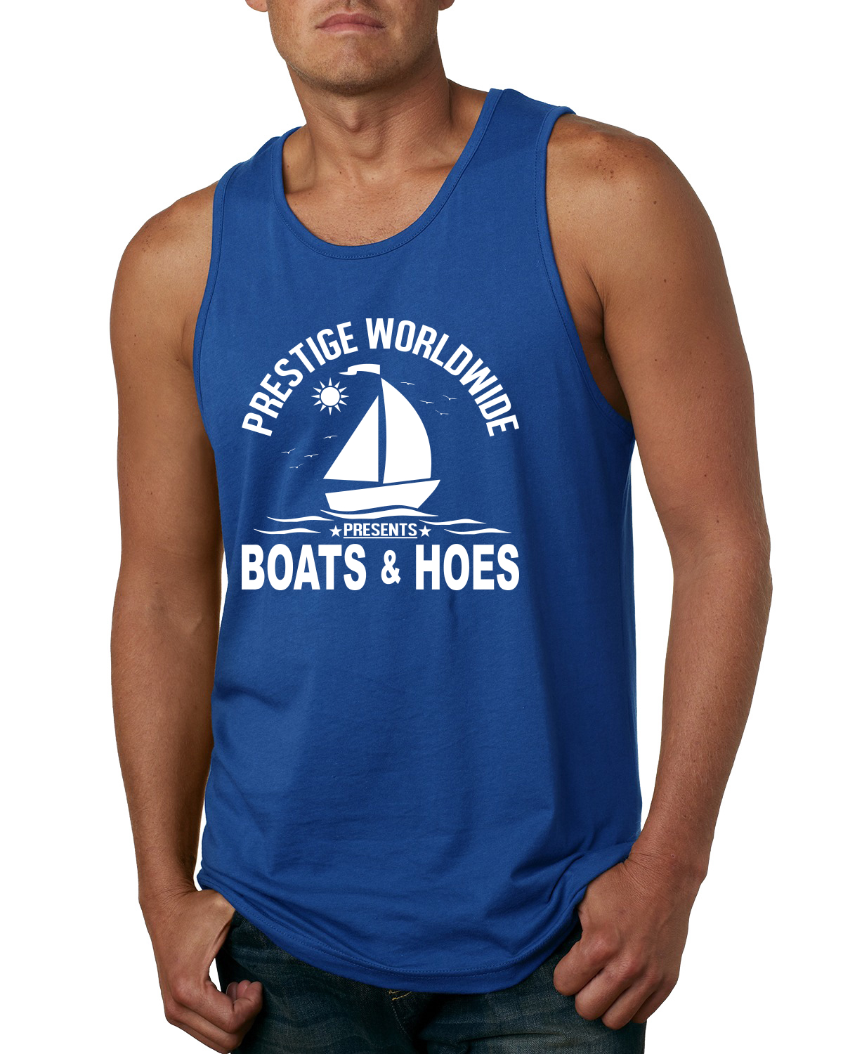 Prestige weltweit lustige Boote und Hacken Popkultur Männer Grafik Tank Top - Bild 8 von 8