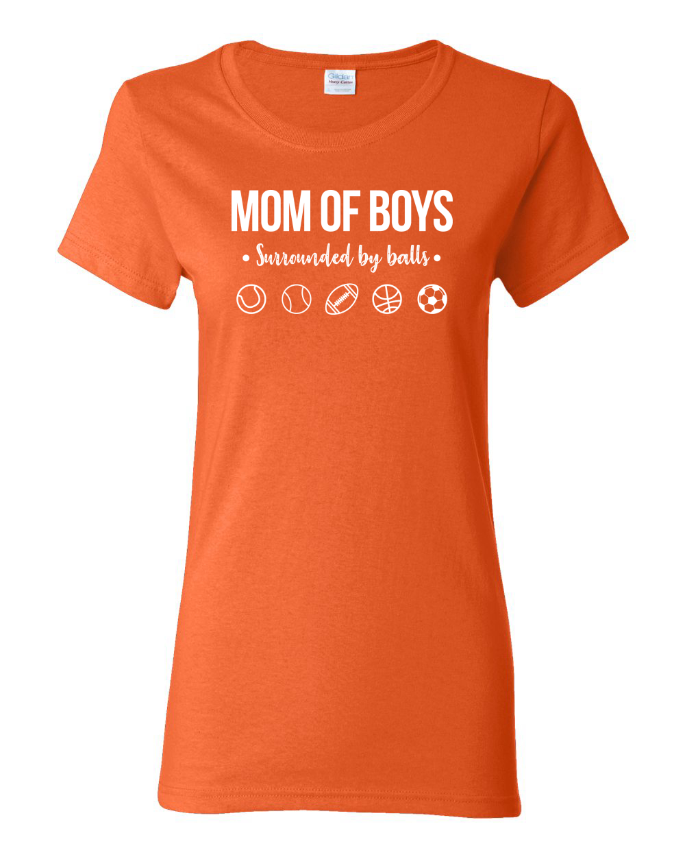 Mom of Boys Surrounded by Balls OutNumbered Wife Gift Women Graphic Shirt - Picture 12 of 16