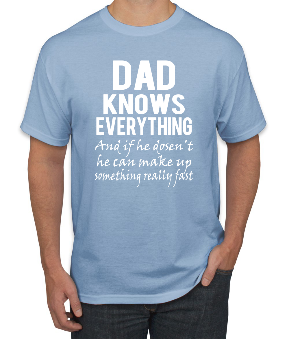 Camiseta divertida del día del padre para hombre Dad Knows Everything Know It All - Imagen 10 de 24