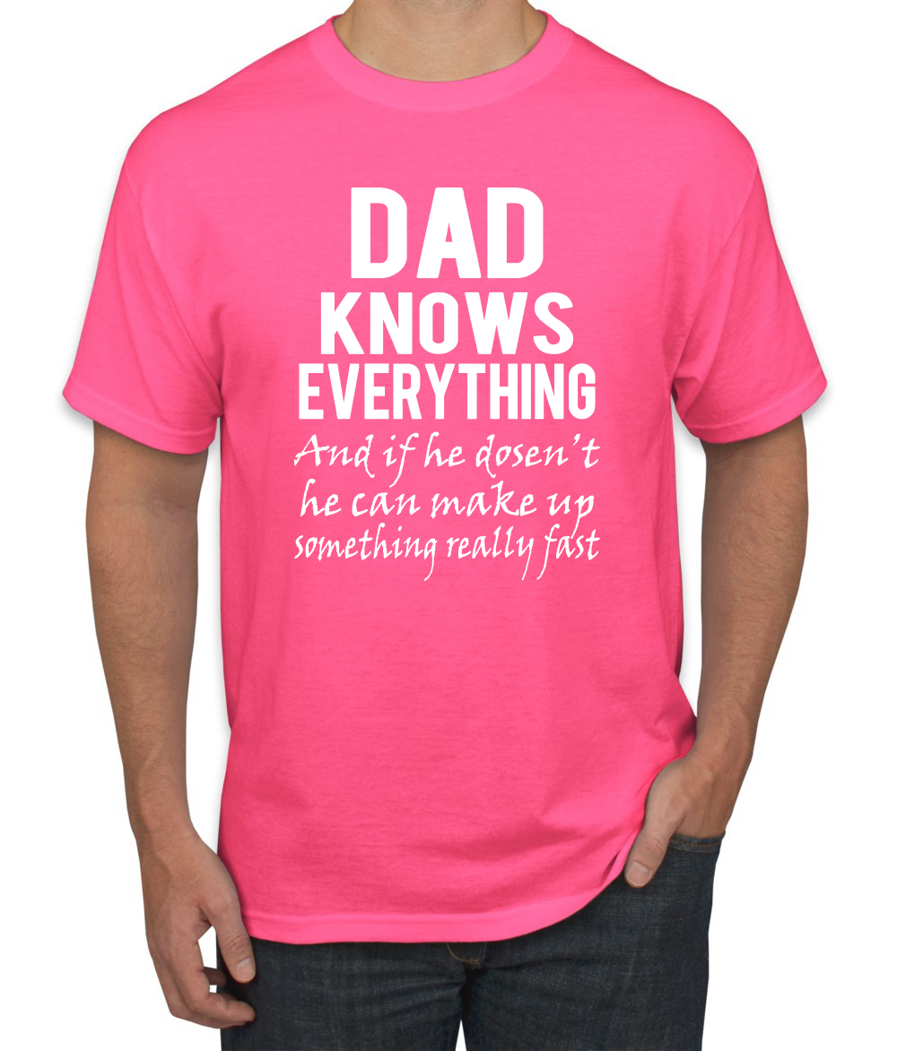Dad Knows Everything Know It All Funny Mens Father S Day T Shirt Mens T Shirt Ebay